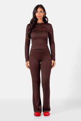 6 HEART textured pant