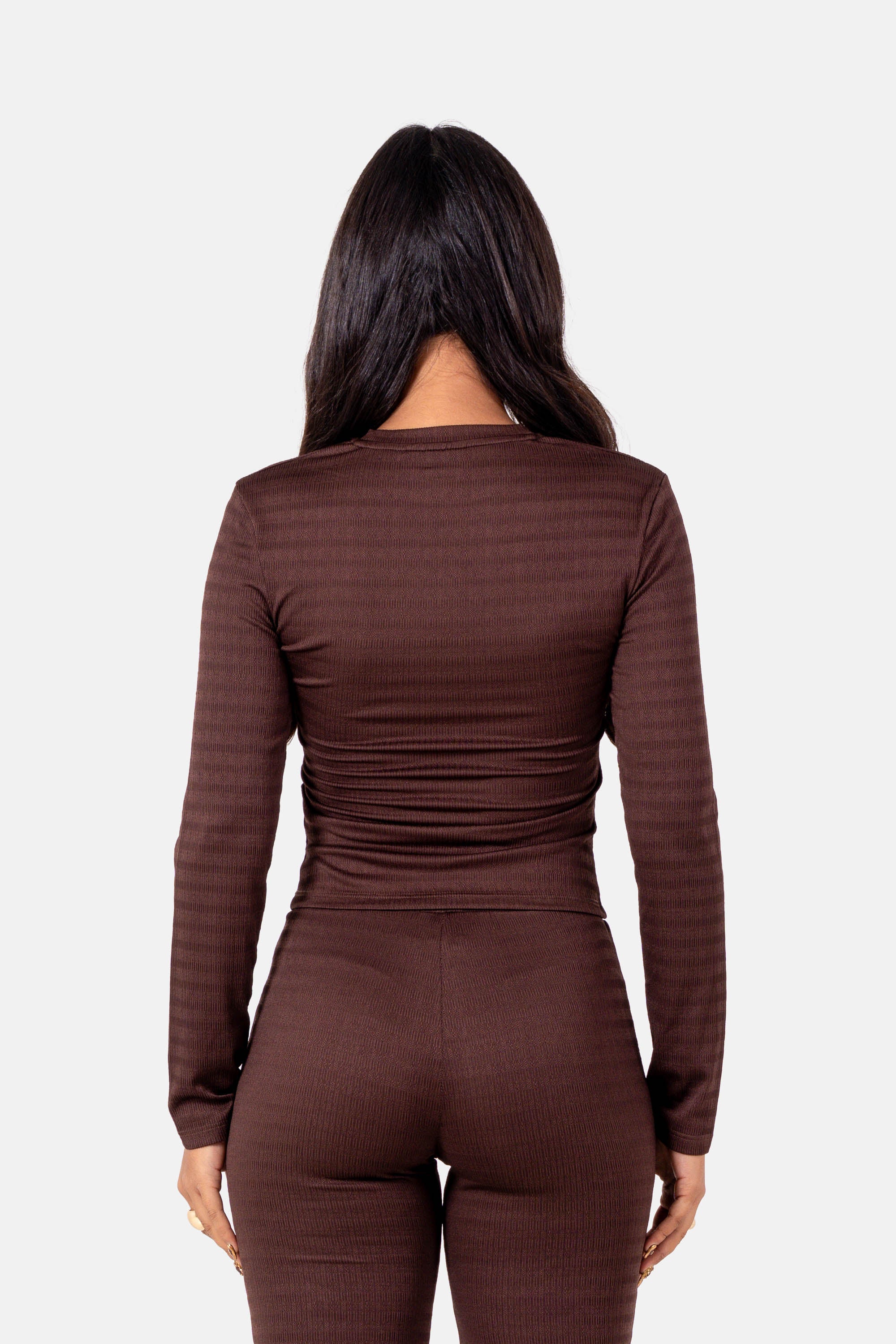 6 HEART textured l/s top