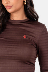 6 HEART textured l/s top