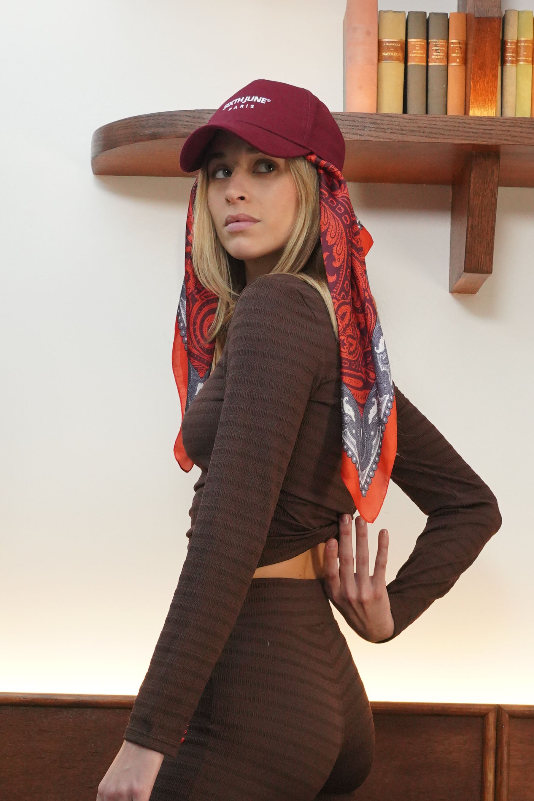 6 HEART textured l/s top