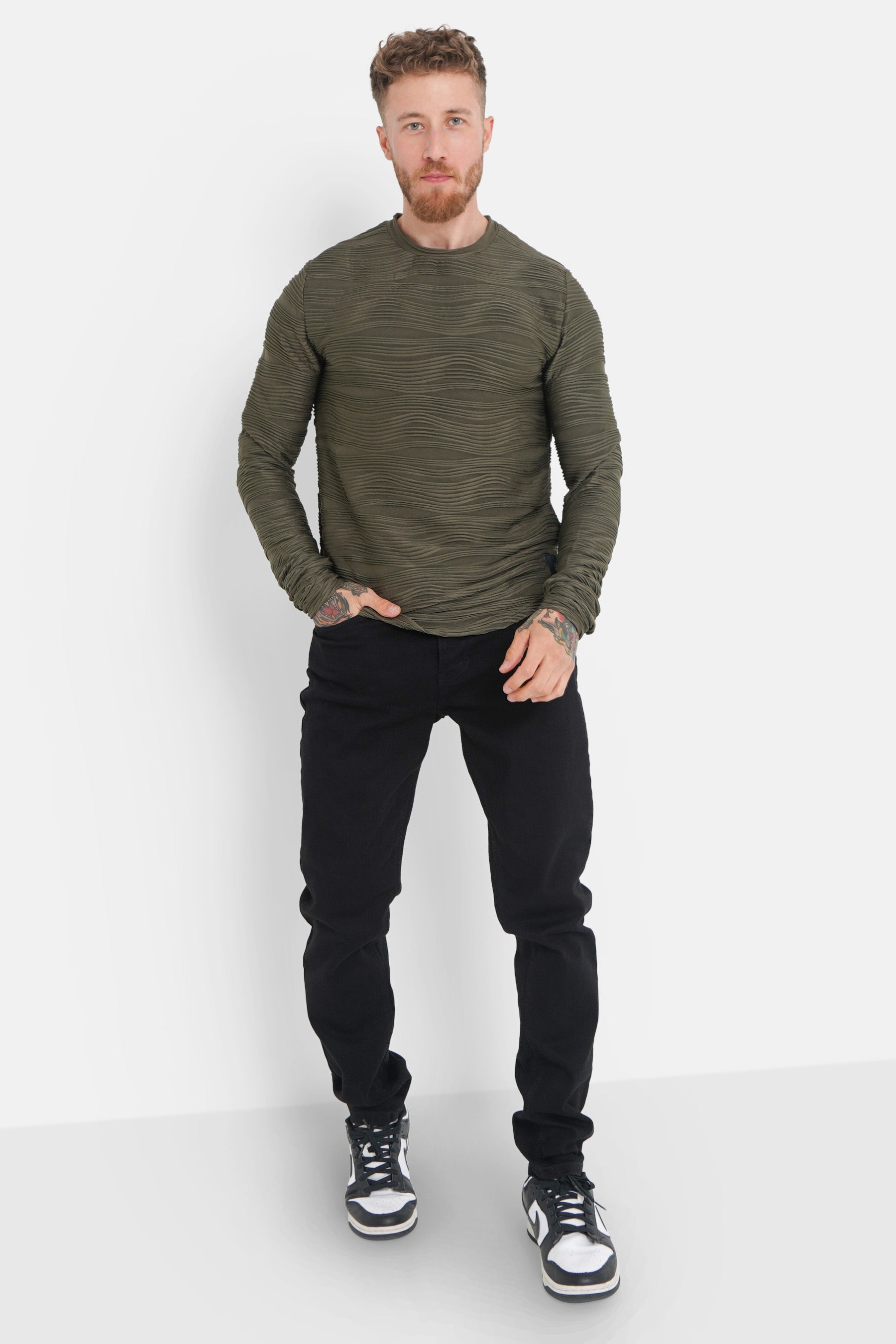 Waves Relief T-Shirt Khaki