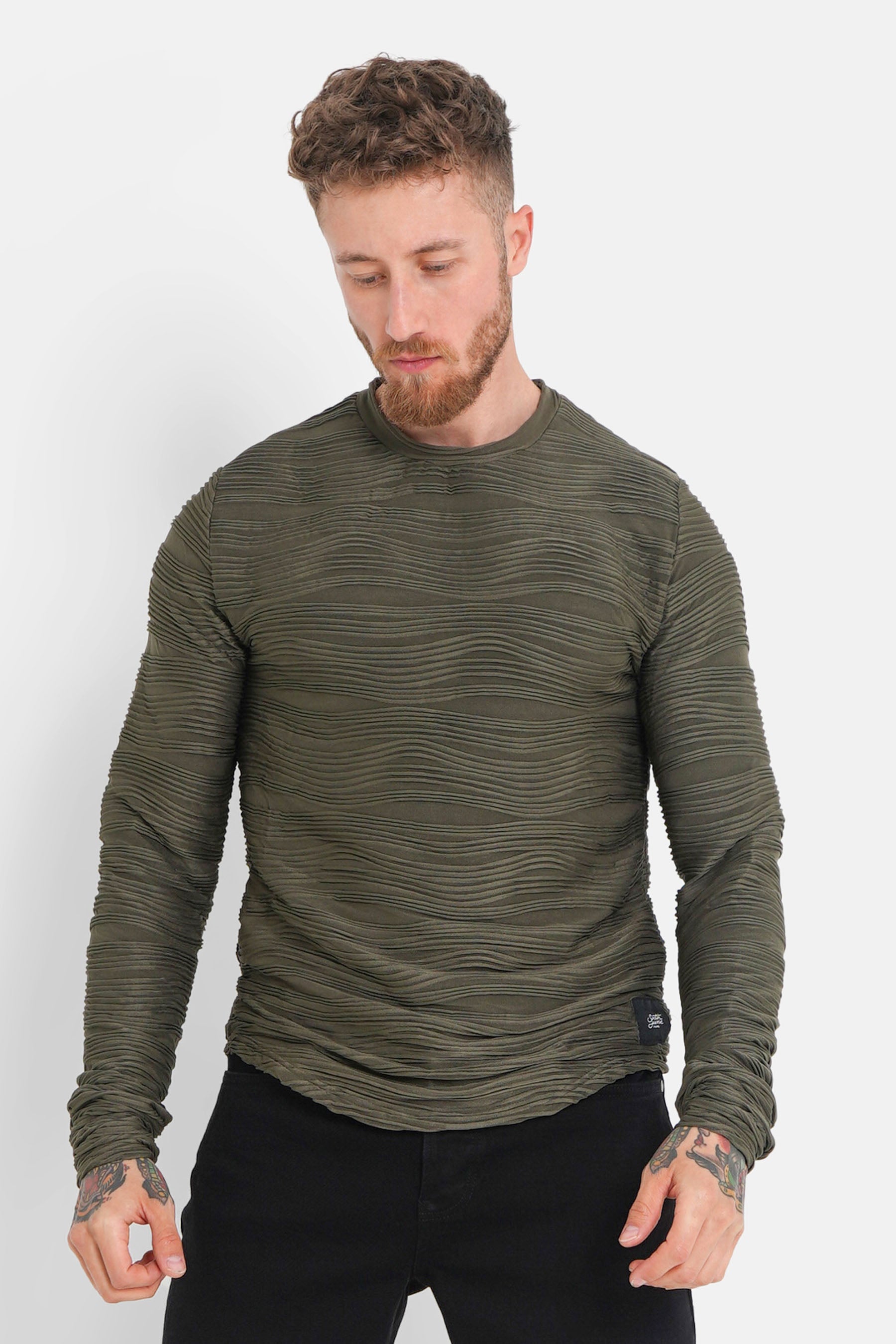 Waves Relief T-Shirt Khaki