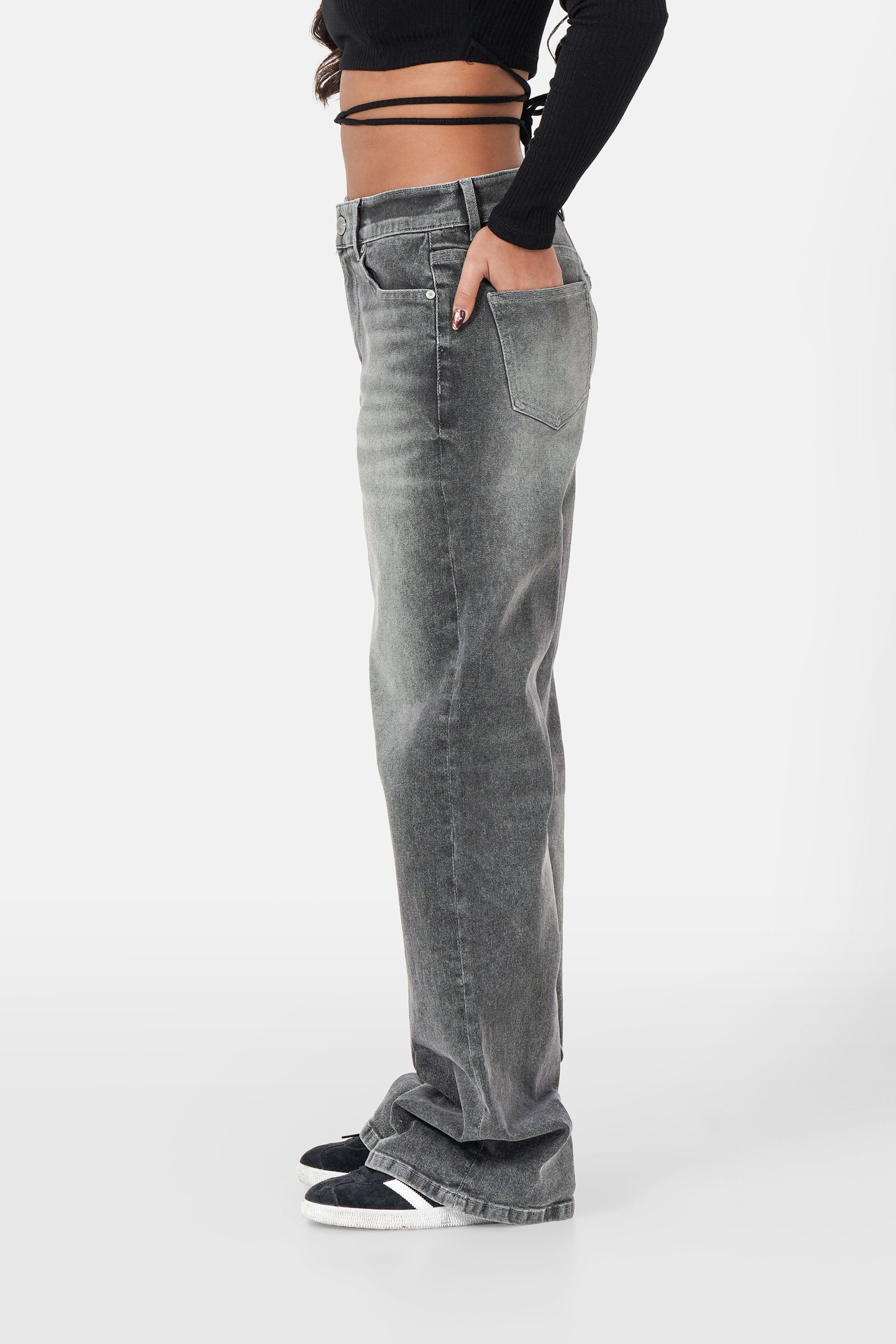 WIDE leg denim jean