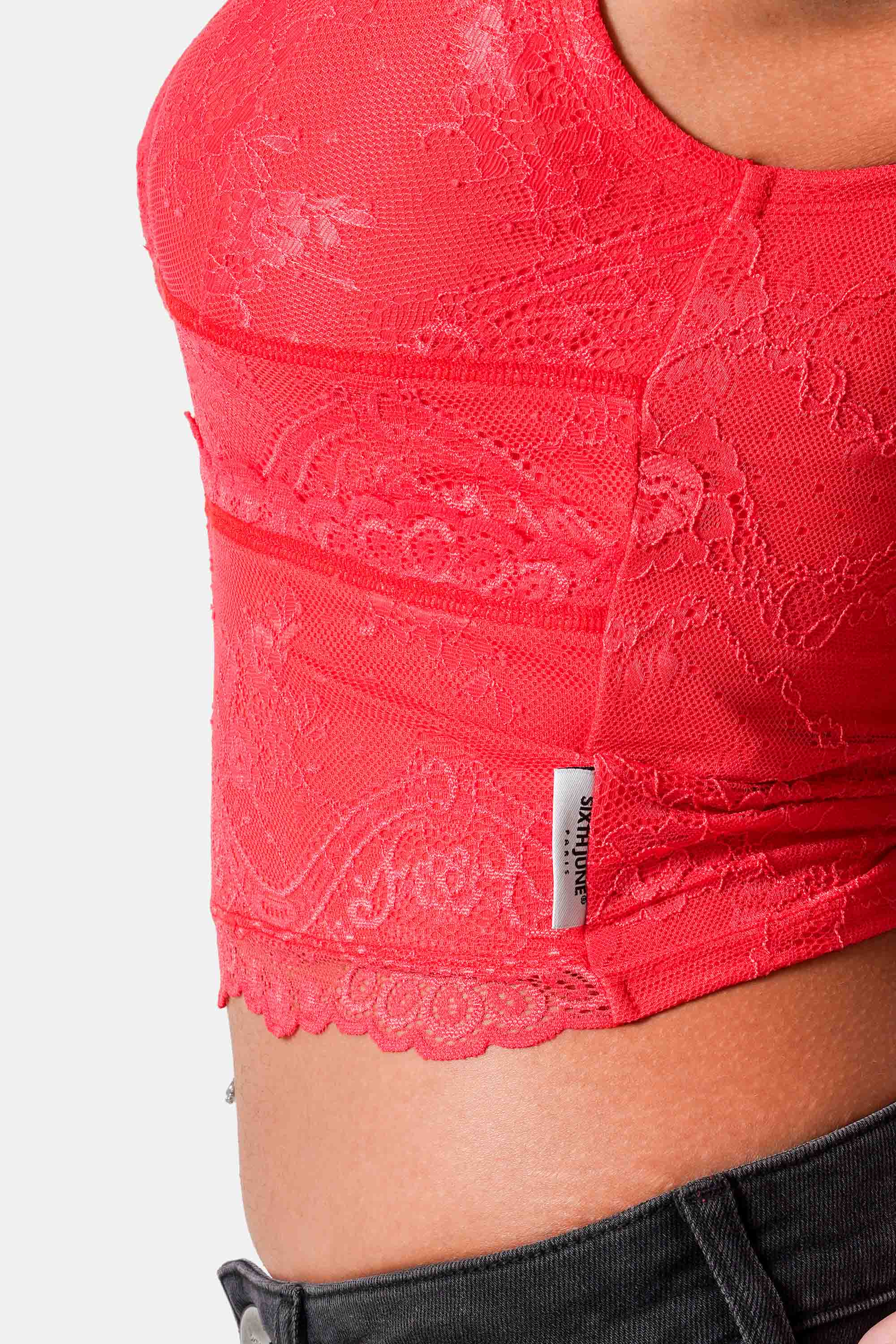 TEXTURED lace w/s top