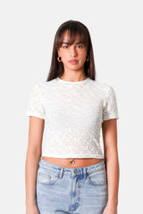 TEXTURED fantasy s/s top