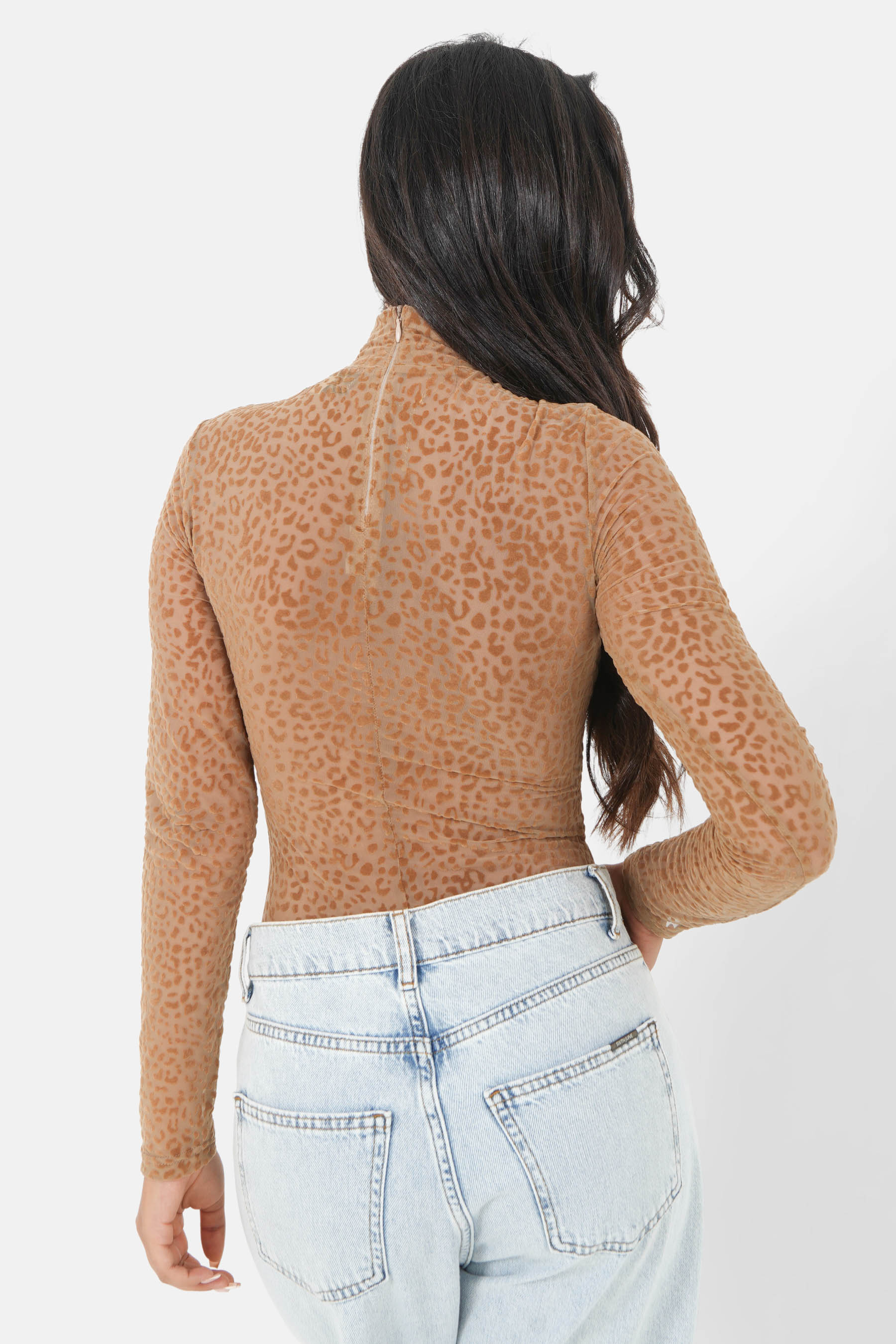 Body léopard imprimé Beige