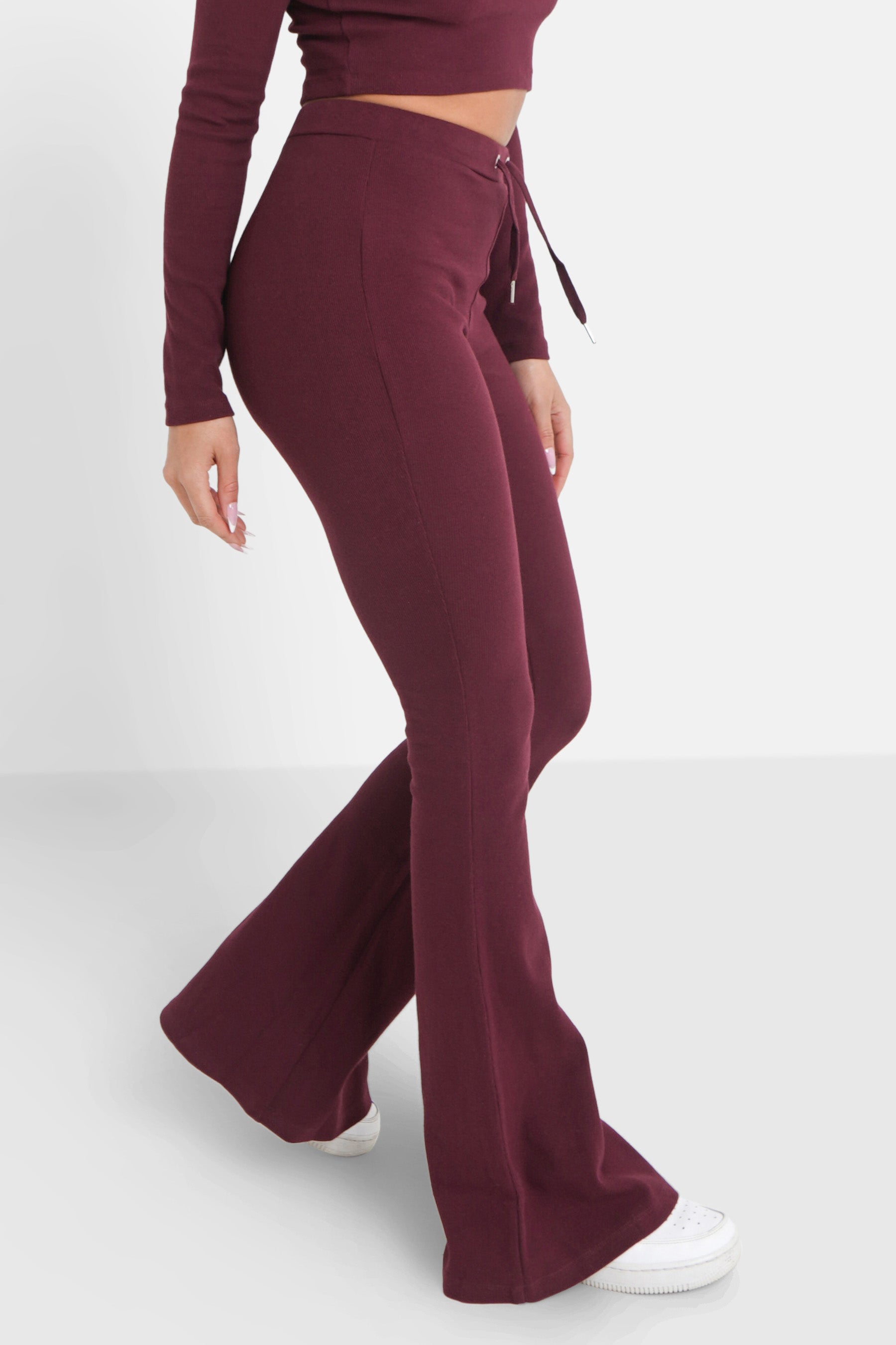 Pantalon flare Violet foncé