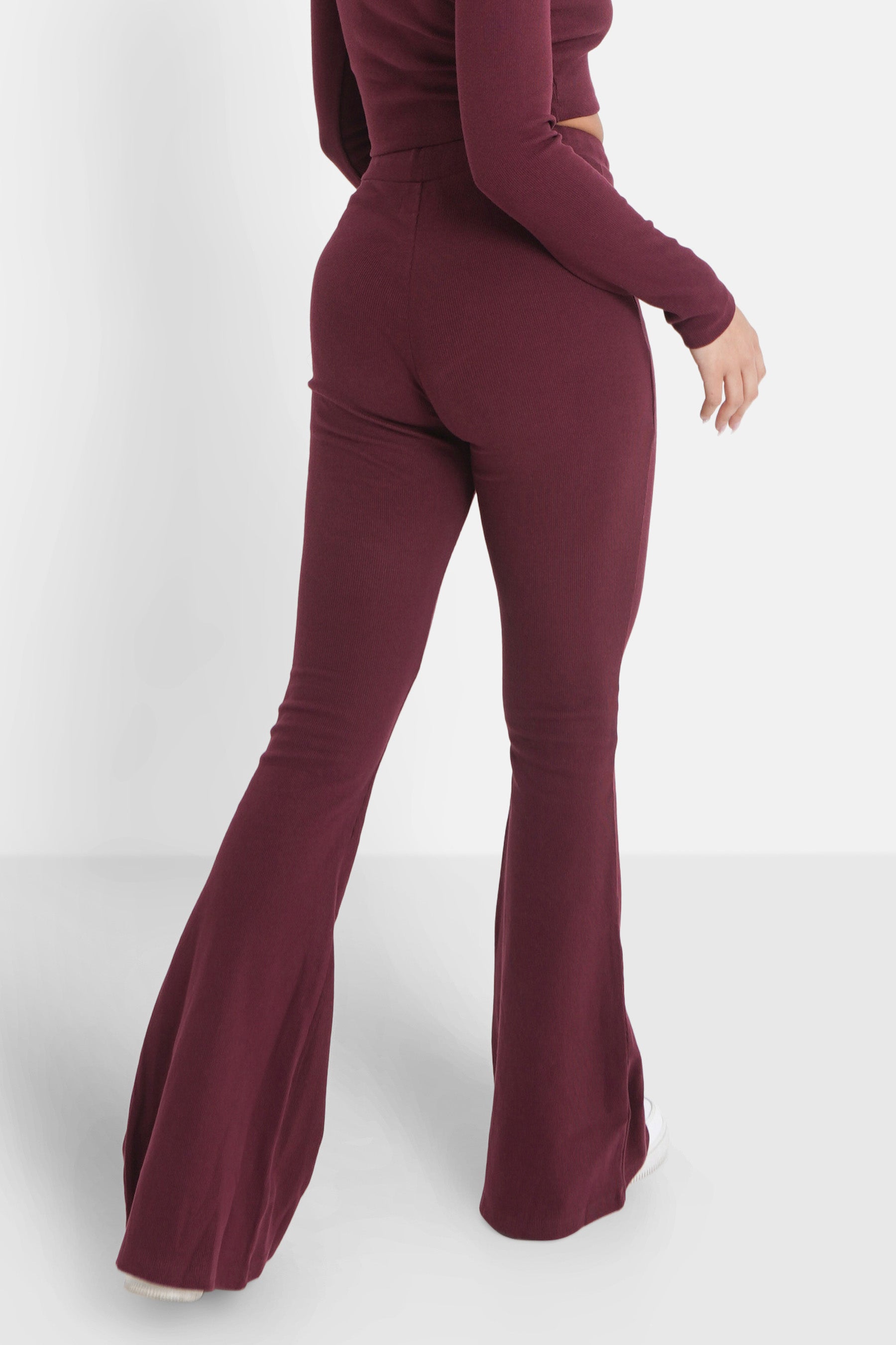 Pantalon flare Violet foncé