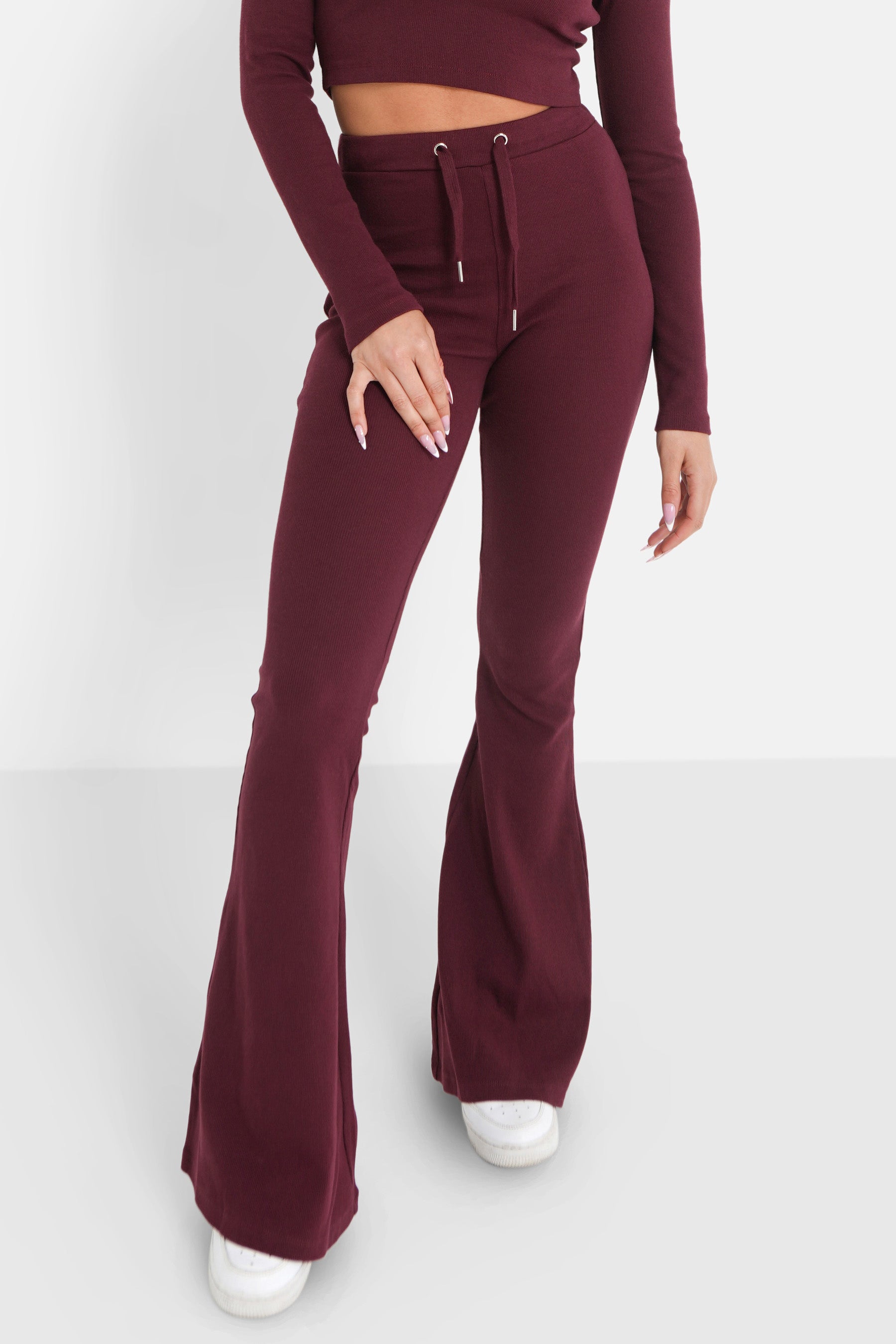 Pantalon flare Violet foncé