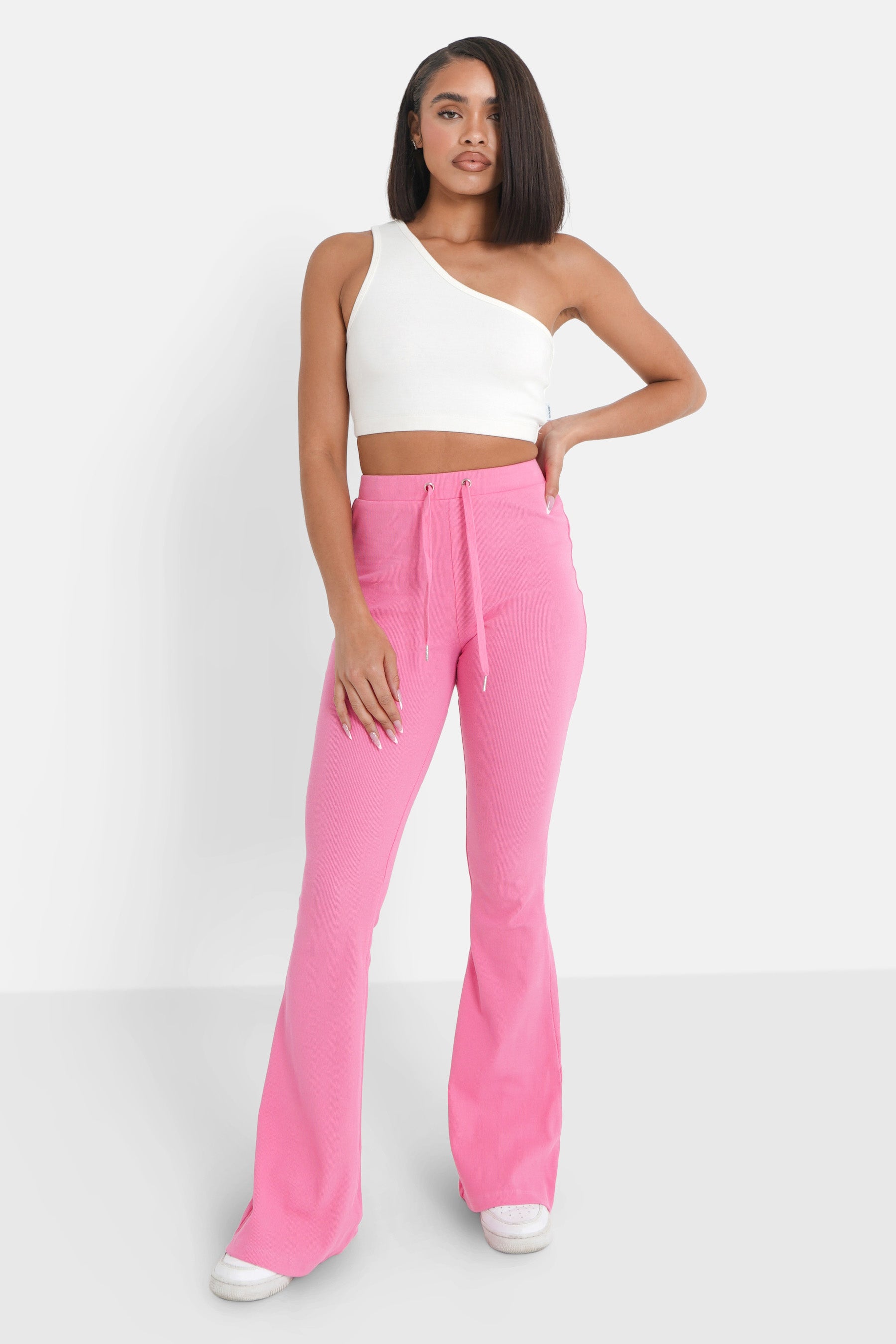 flare pants pink