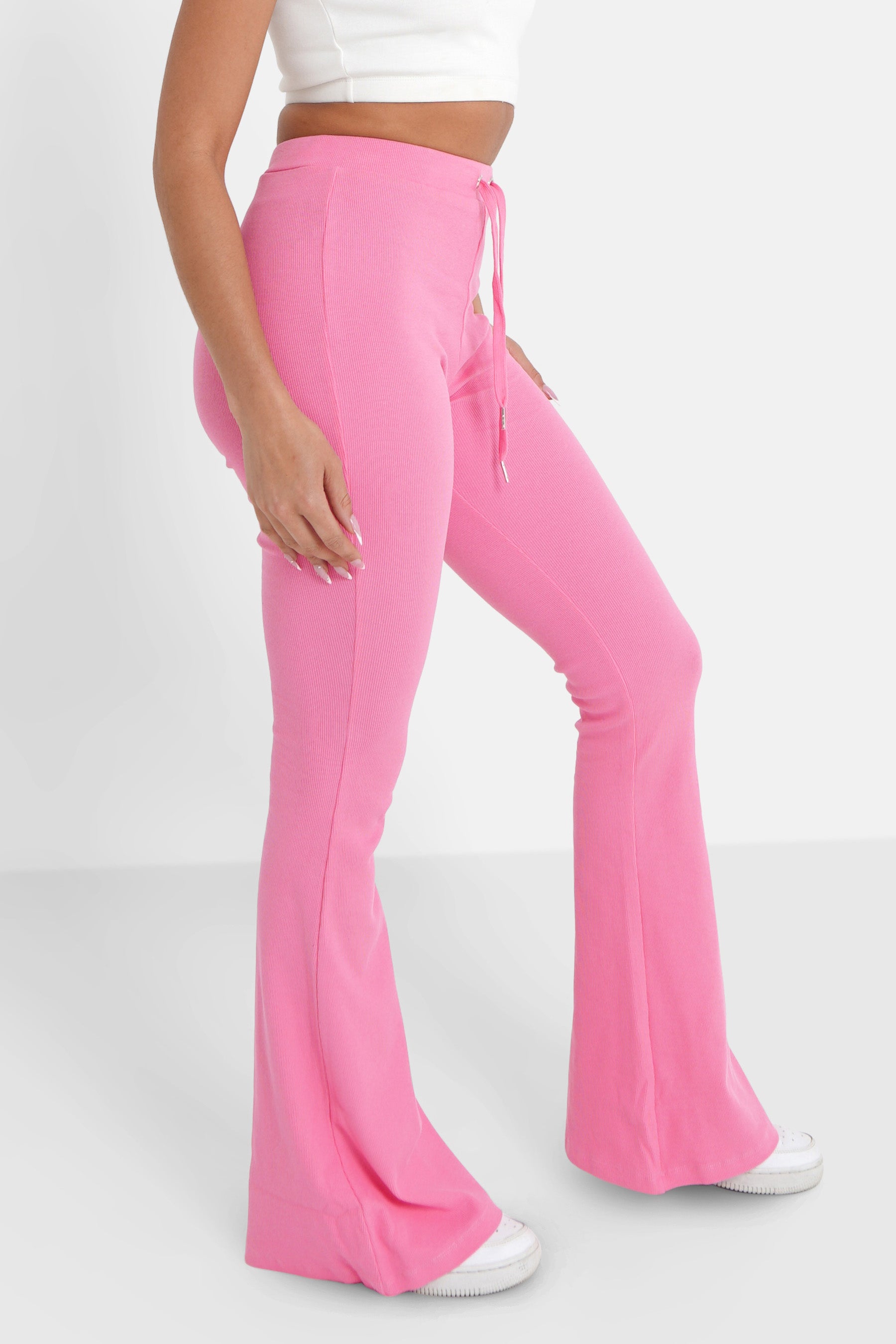 flare pants pink