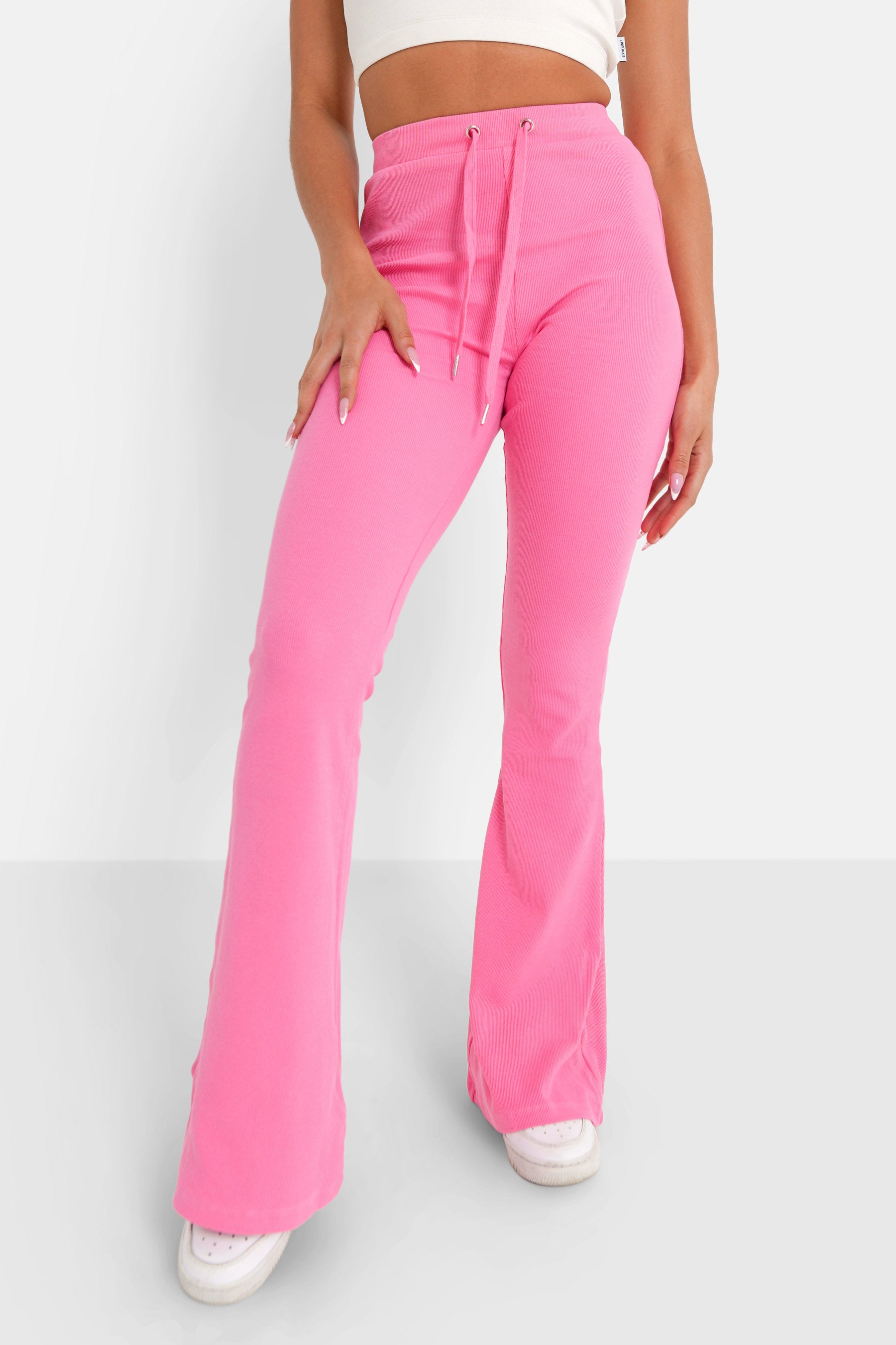 flare pants pink