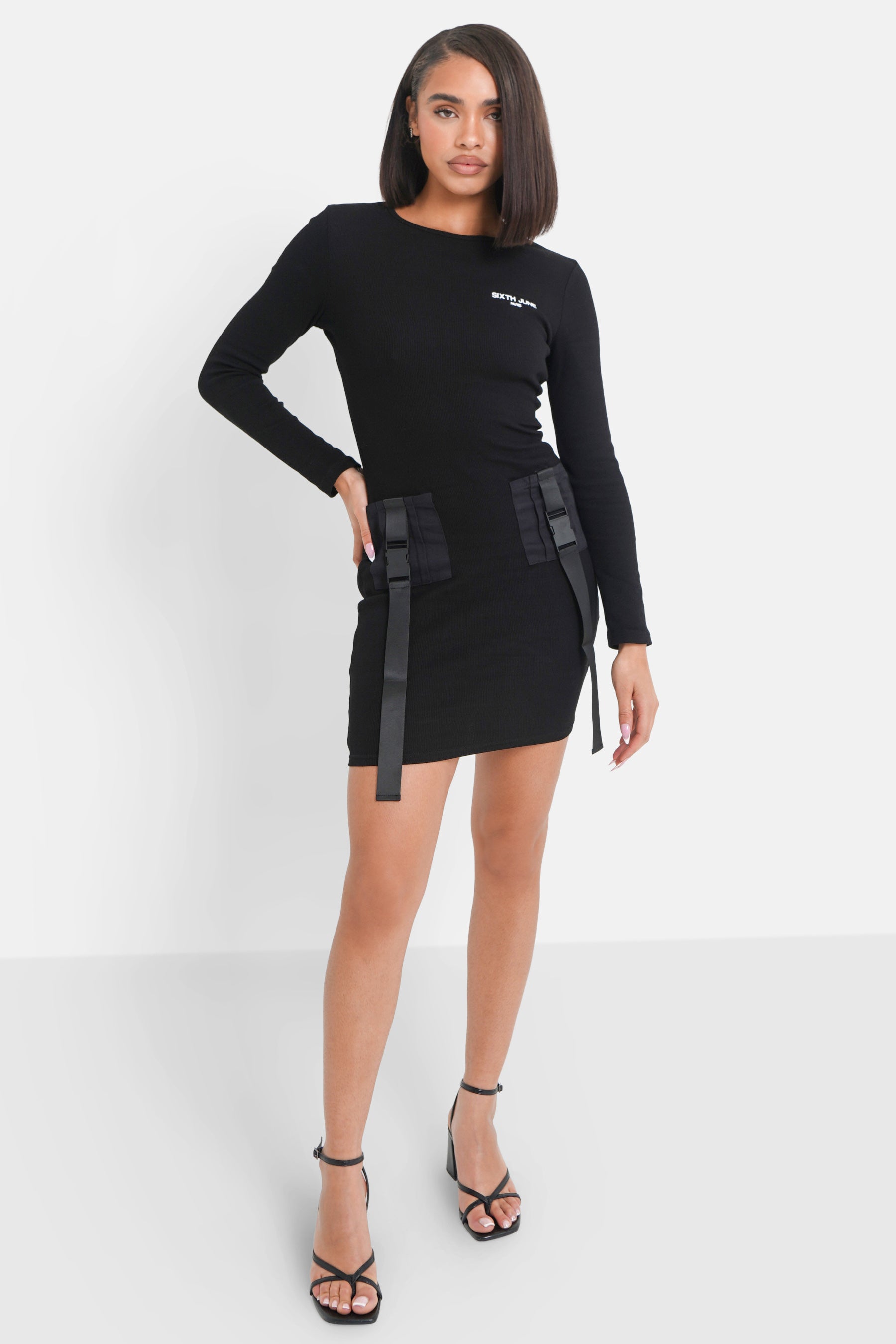 Robe boucle logo Noir