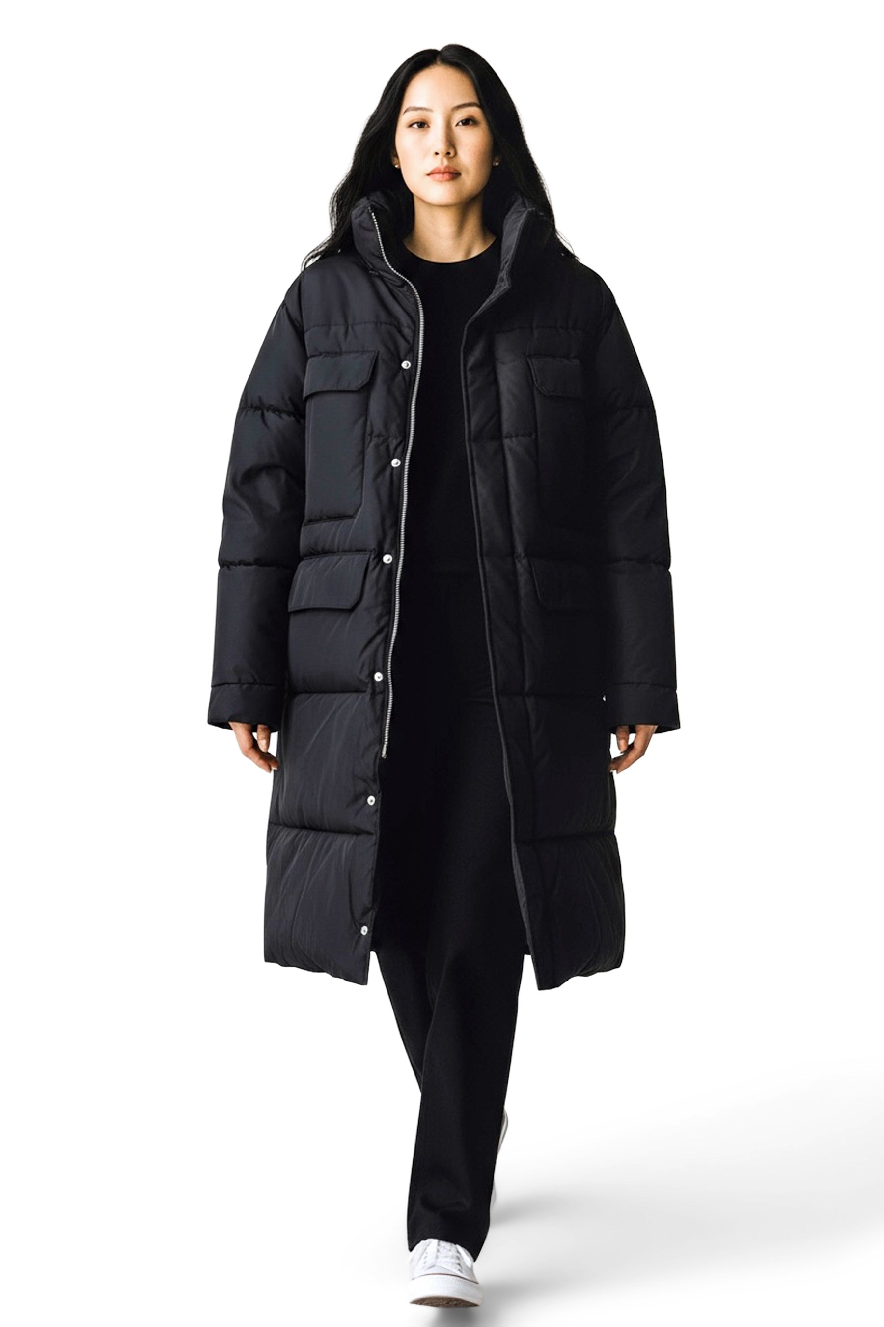 Oversized long puffer jacket