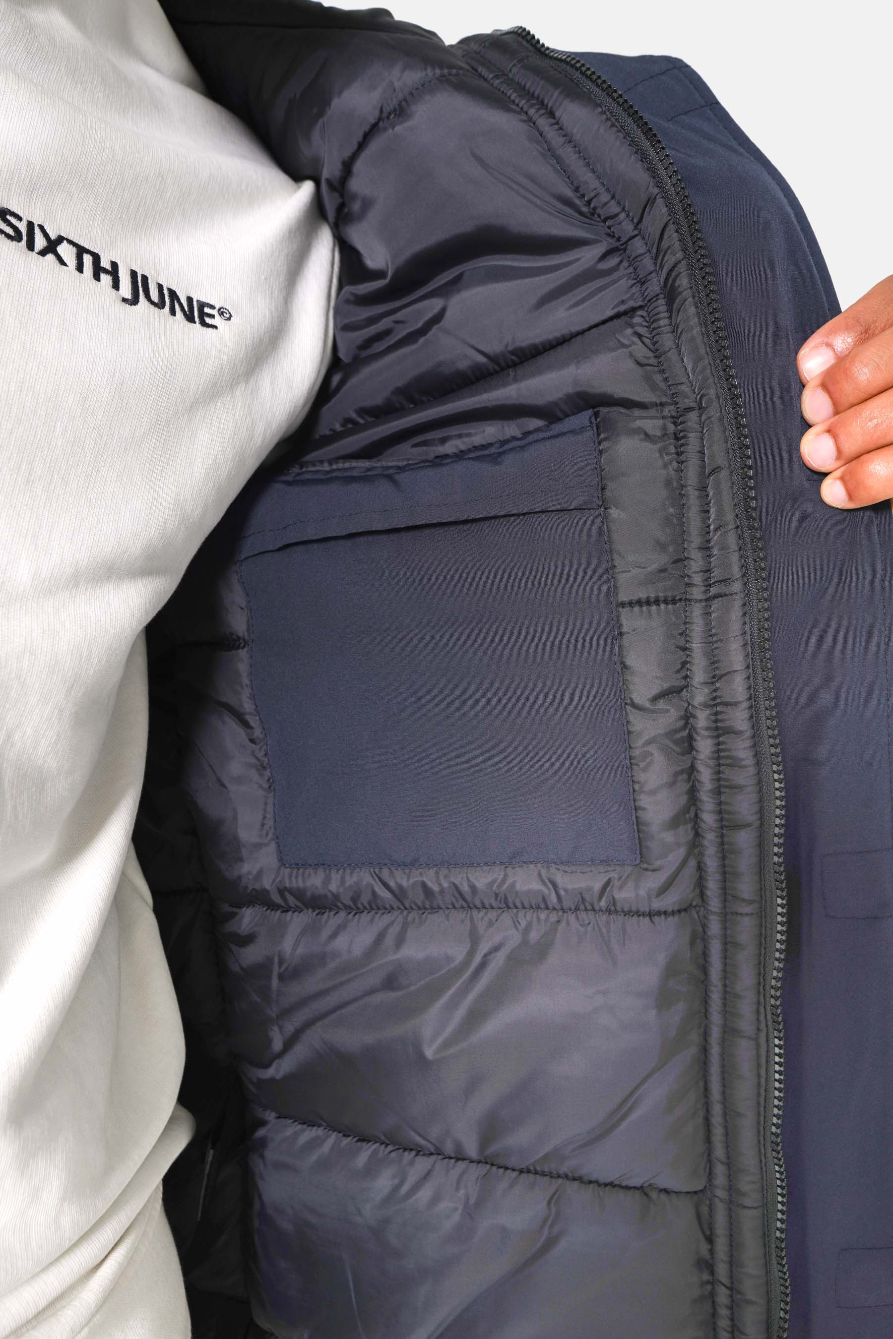 Parka fourrure déperlante Bleu foncé