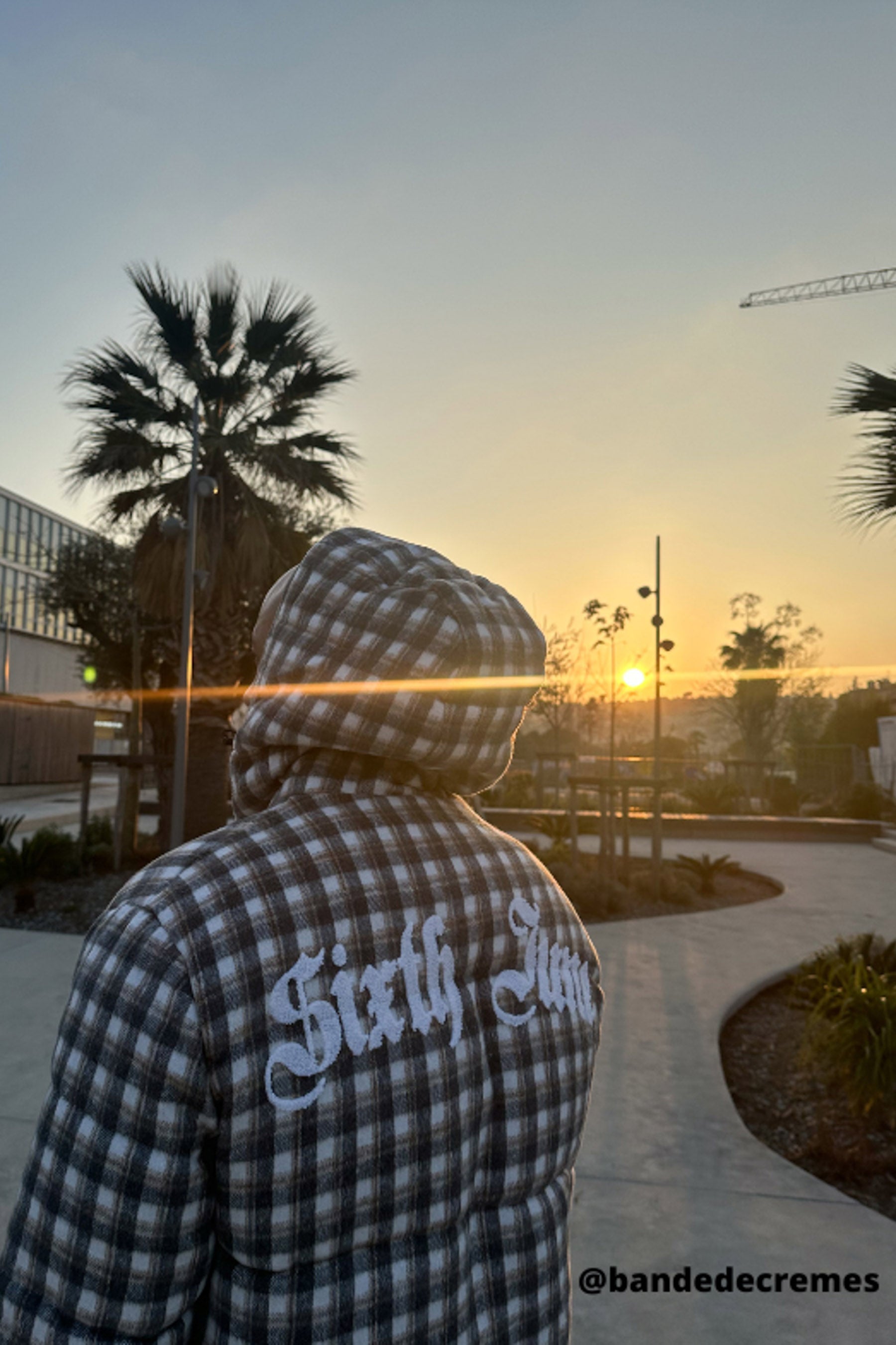 Doudoune carreaux effet laine Gris