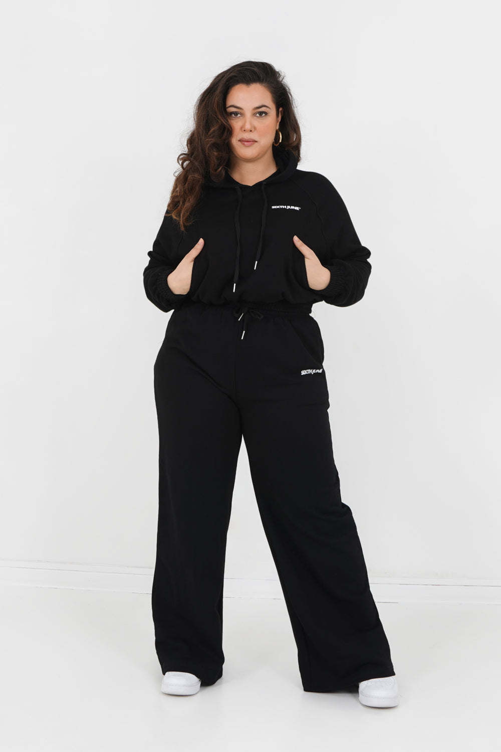 Jogging jambes larges Noir