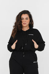 Cropped hoodie logo Black