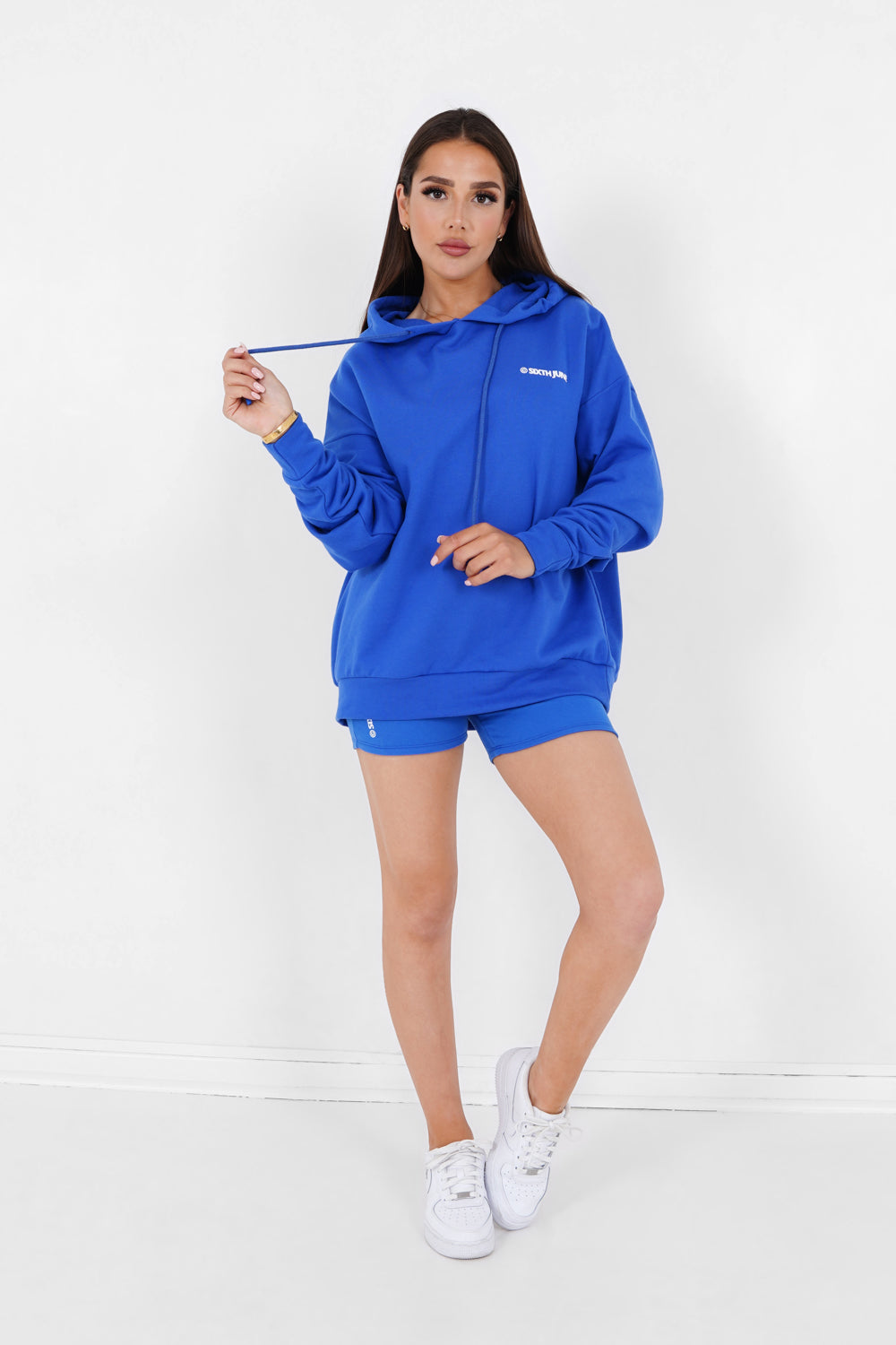 Sweat capuche oversize Bleu