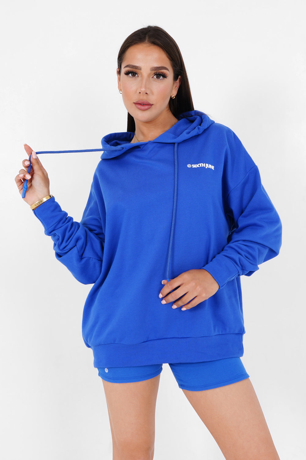 Sweat capuche oversize Bleu