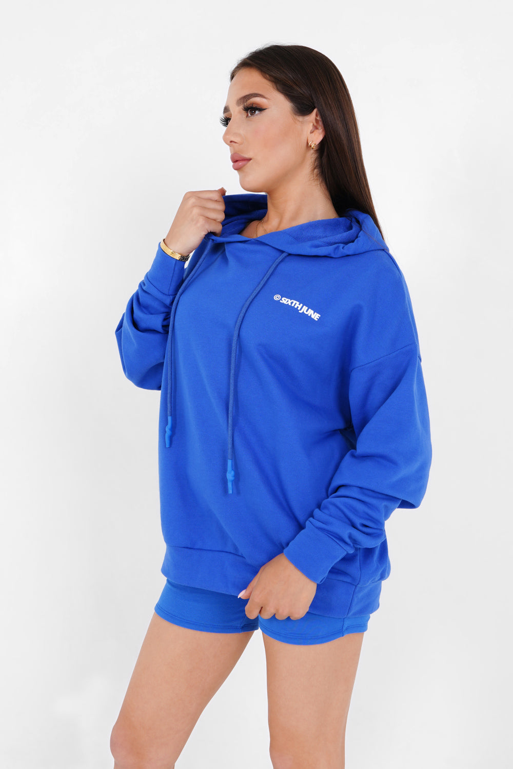 Sweat capuche oversize Bleu