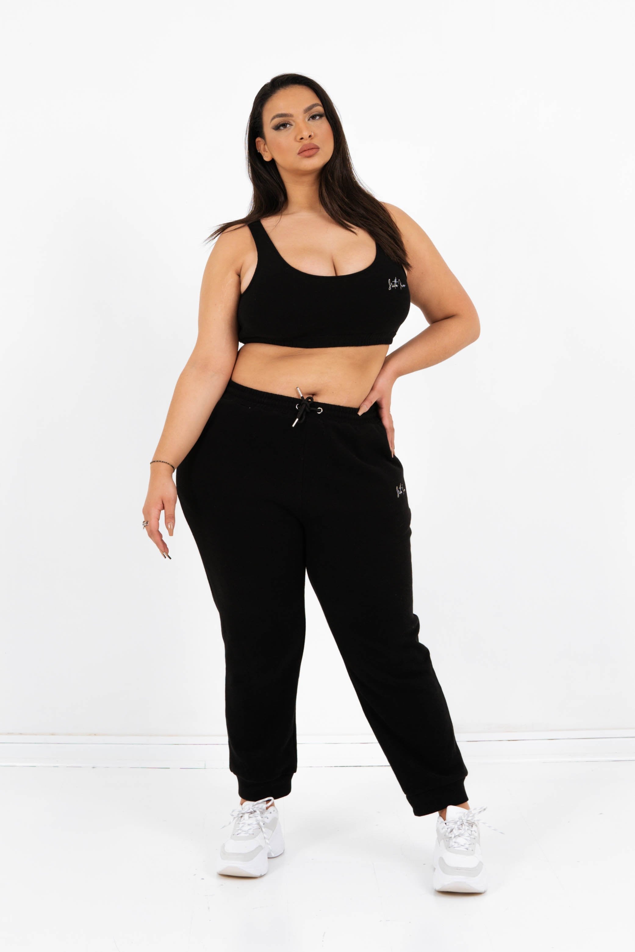 Jogging signature molletonné Noir