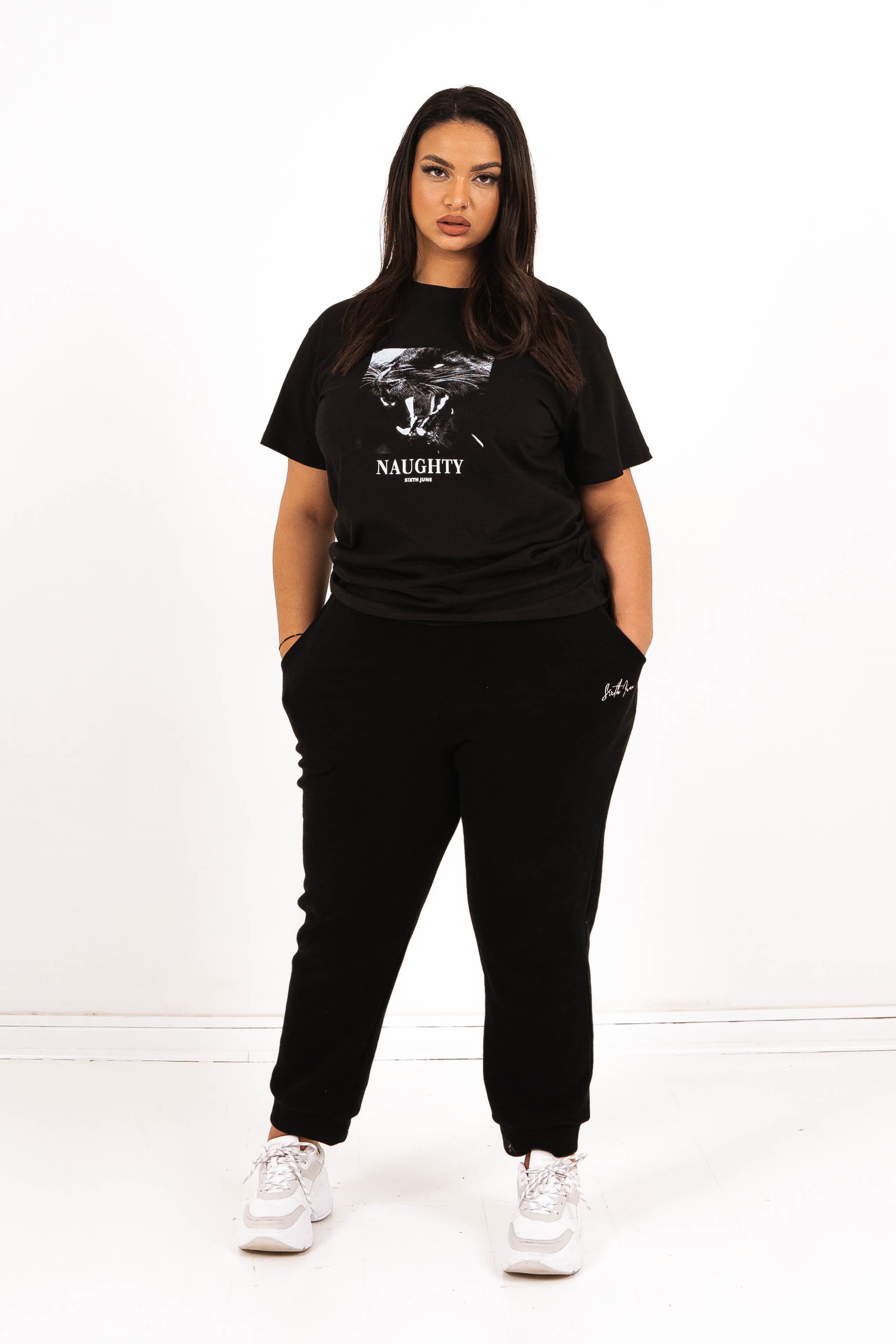 T-shirt imprimé Naughty panthère Noir