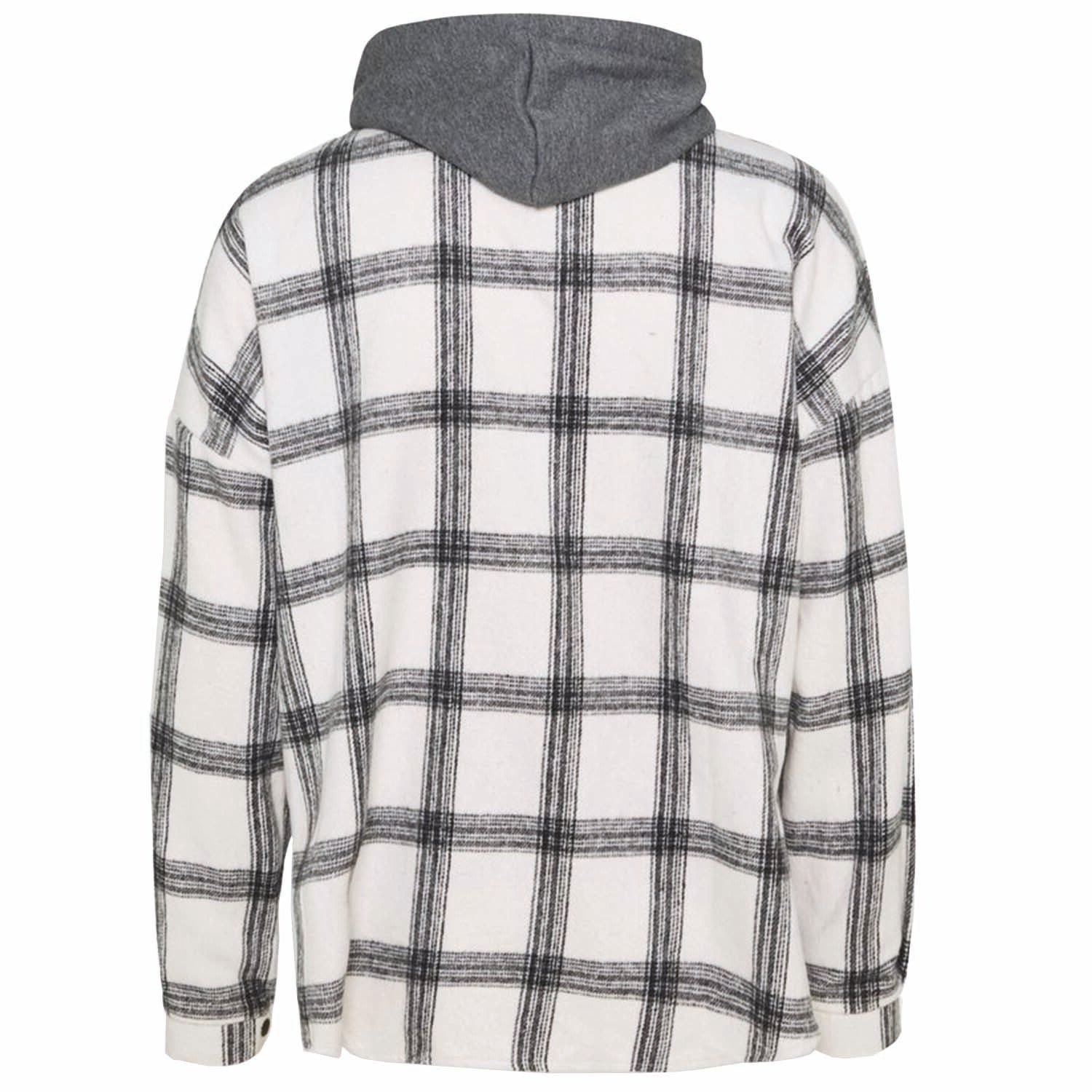 Sixth June - Chemise tartan capuche blanc