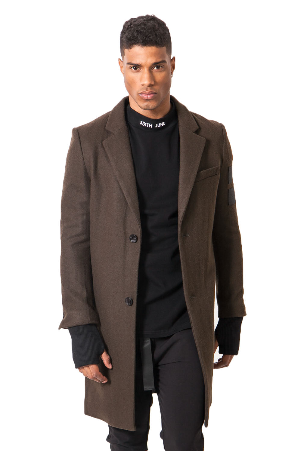 Sixth June - Manteau laine kaki 1103C