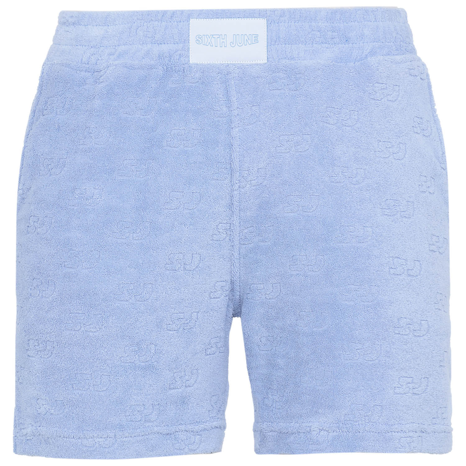 Sixth June - Short monogramme towel Bleu clair
