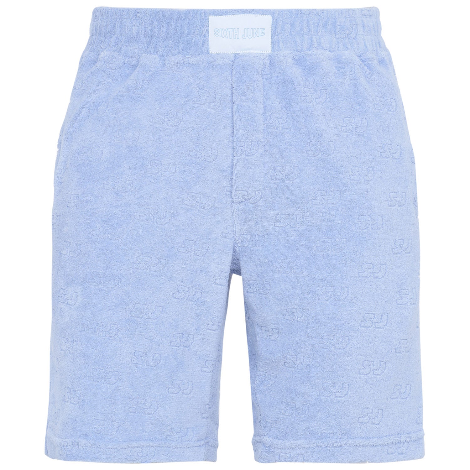 Sixth June - Short towel monogramme Bleu clair