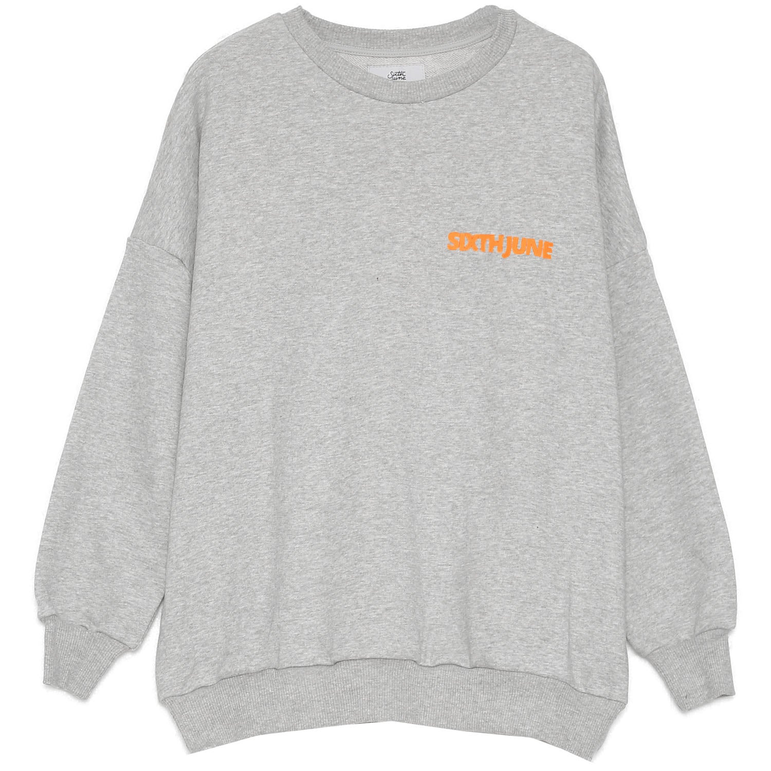 Sixth June - Sweat imprimé orange oversize gris