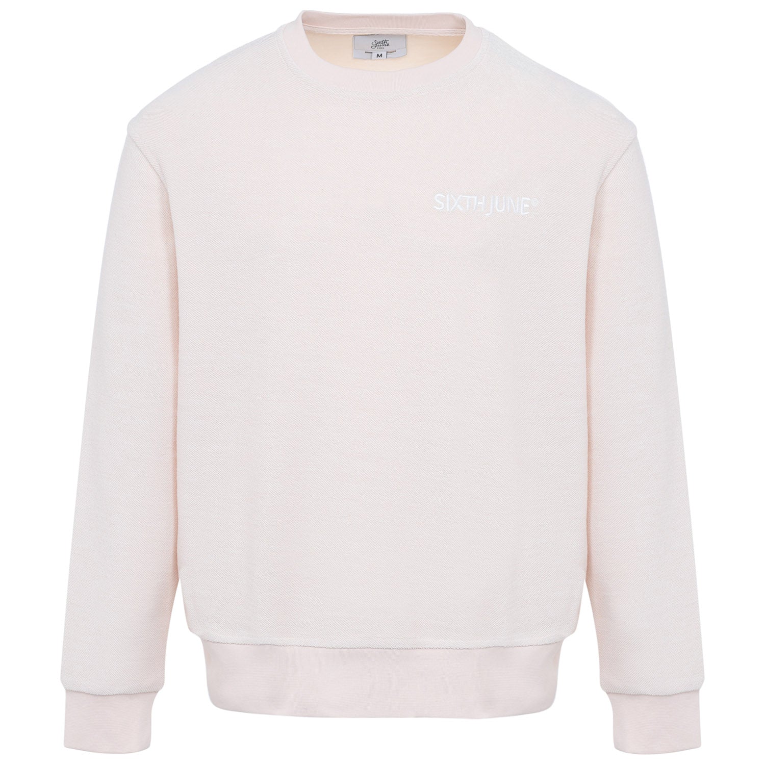 Sixth June - Sweatshirt tissu bouclette Blanc cassé