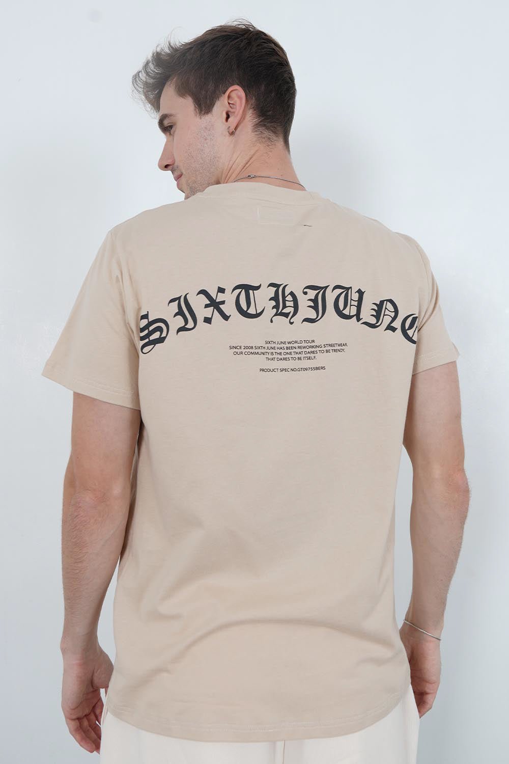 Sixth June - T-shirt logo gothique Beige