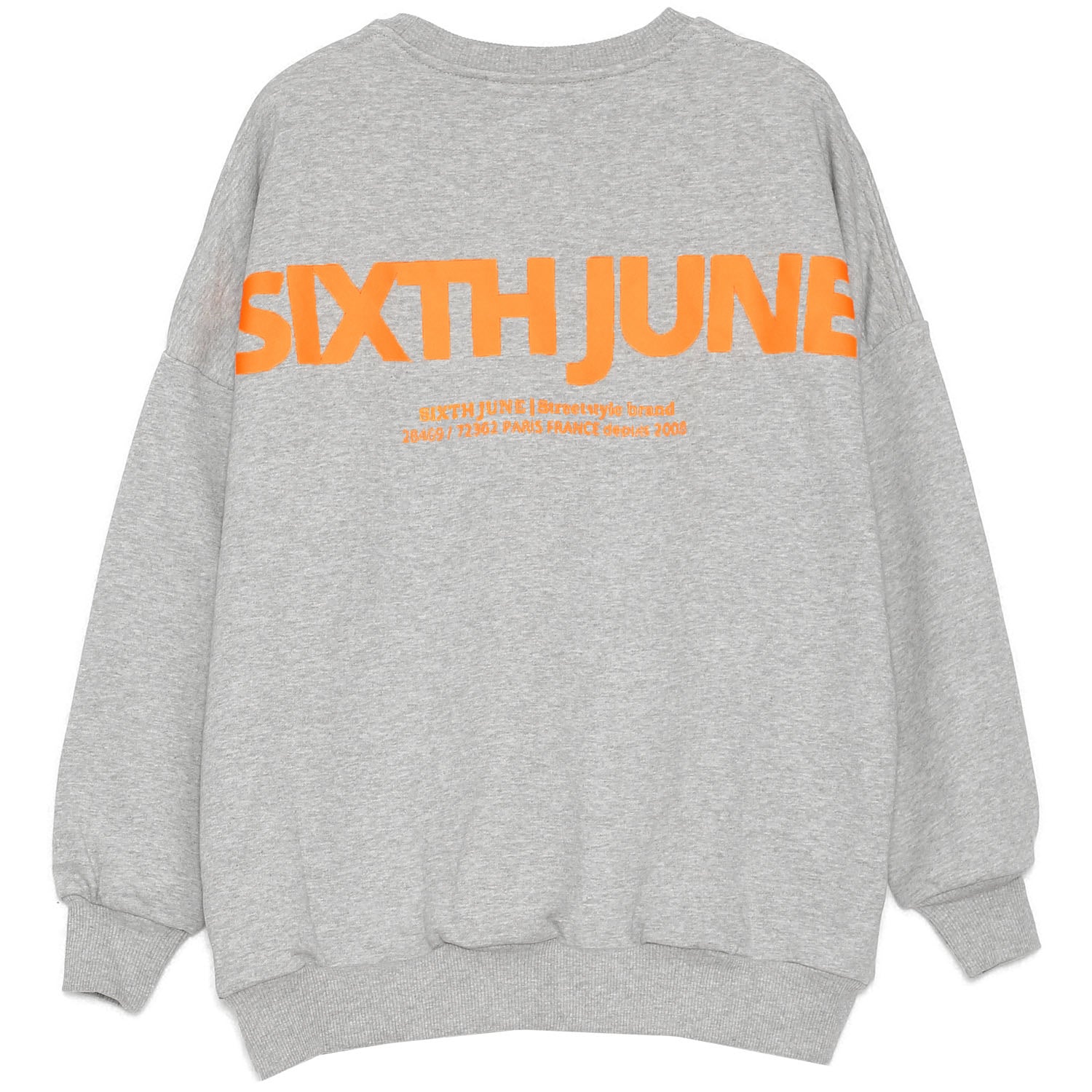 Sixth June - Sweat imprimé orange oversize gris