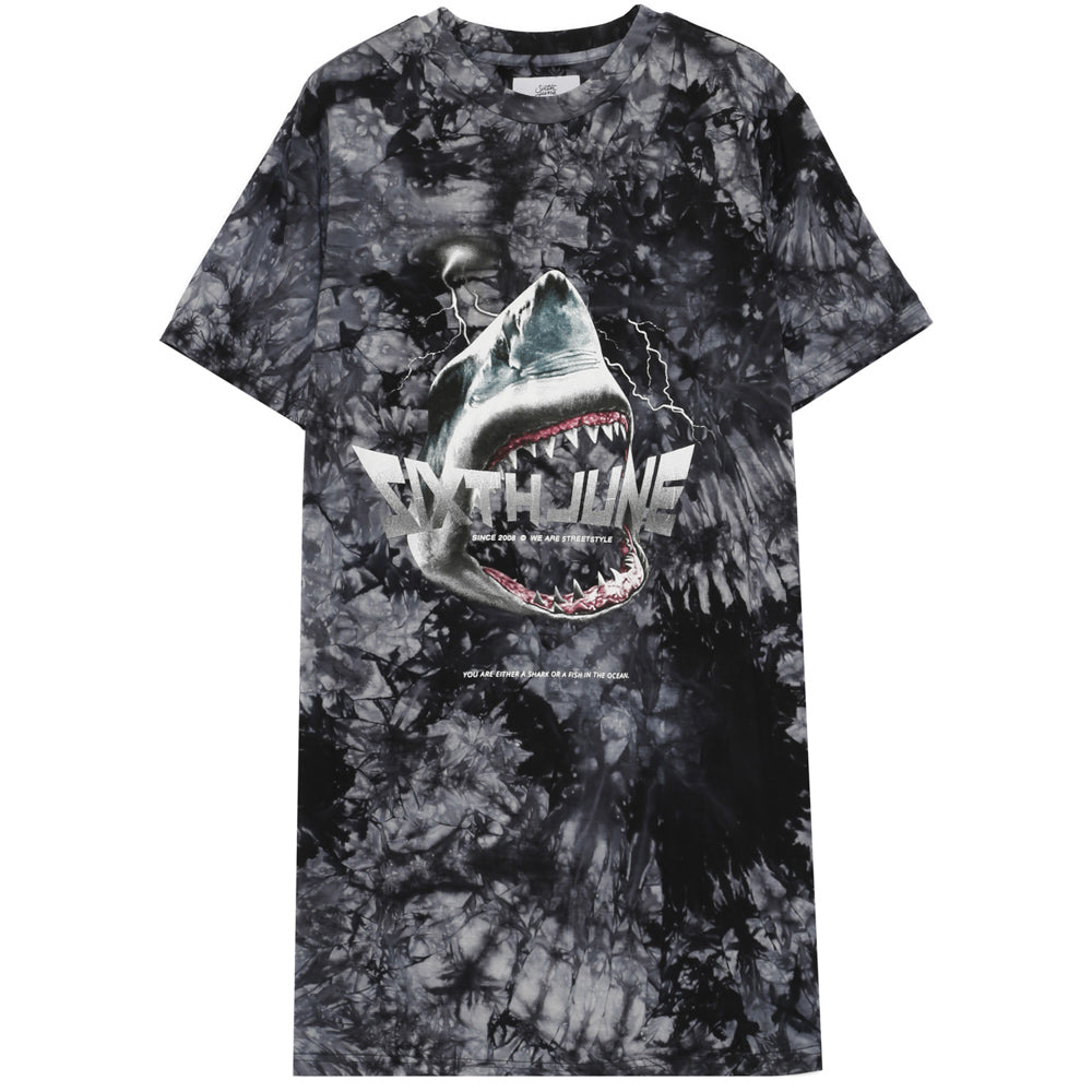 Sixth June - Robe t-shirt tie dye requin noir