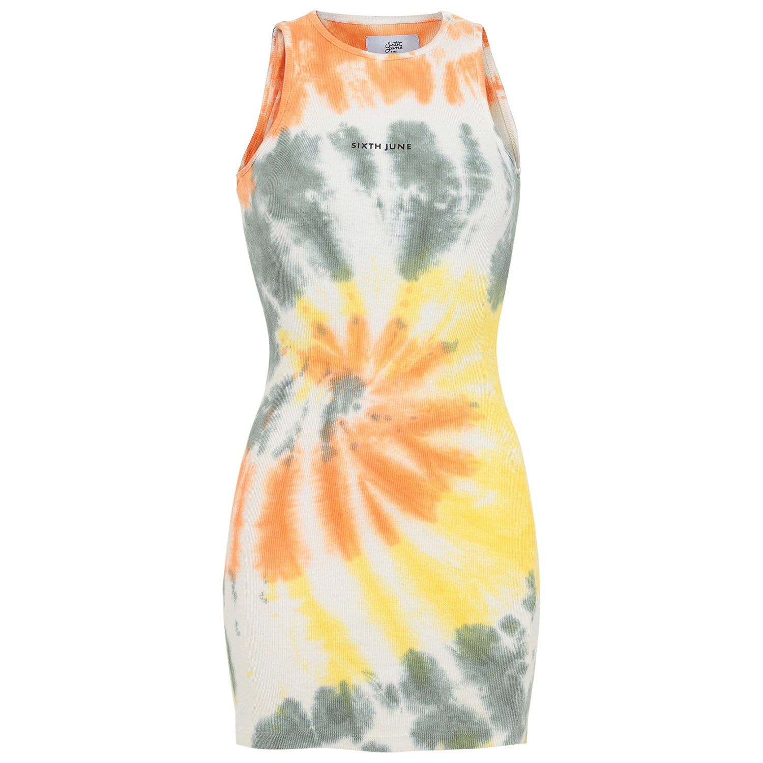 Sixth June - Robe tie dye spiral Orange