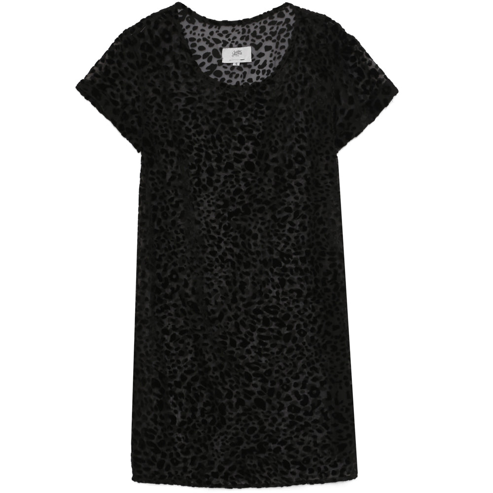 Sixth June - Robe léopard transparente noir