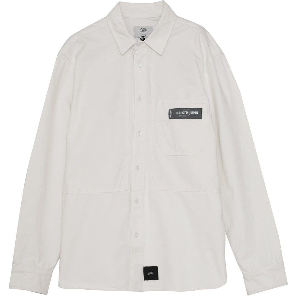 Sixth June - Chemise patch réfléchissant blanc