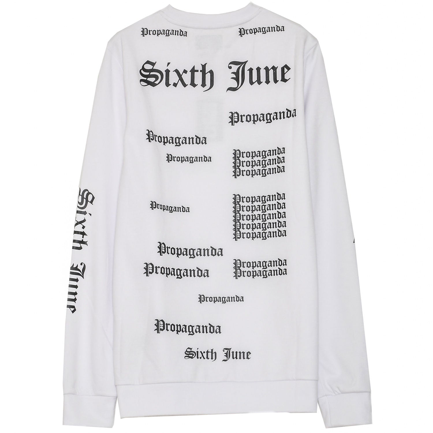 Sixth June - Sweat imprimé propaganda gothic blanc