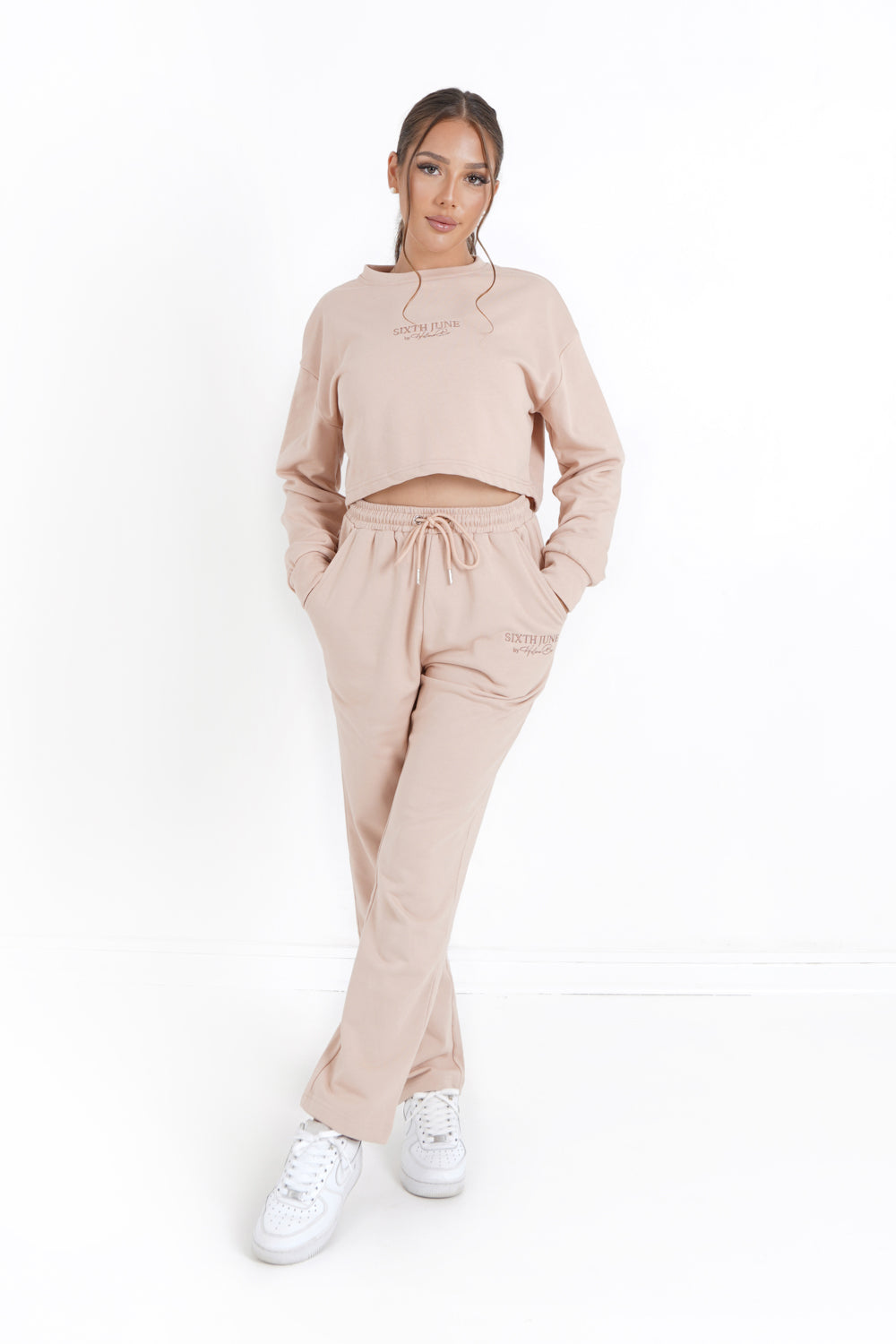 Sixth June - HELENA BU | Sweatshirt court Beige clair