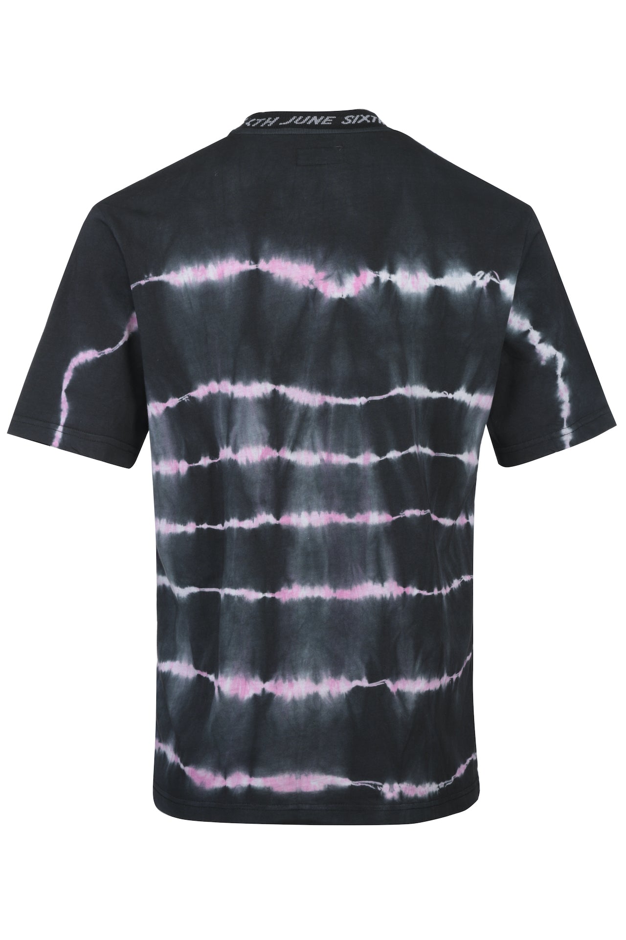 Sixth June - T-shirt tie and dye col côtelé noir