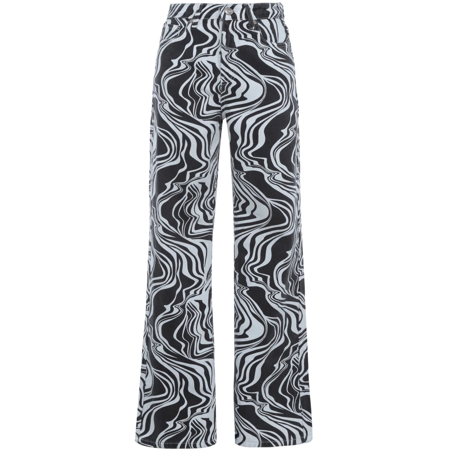 Sixth June - Jean motif zèbre large Noir