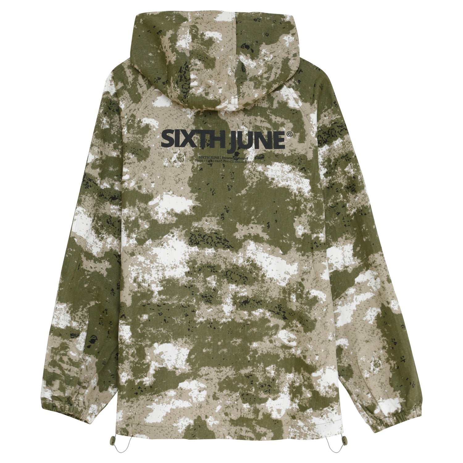 Sixth June - Veste capuche camouflage cargo Vert