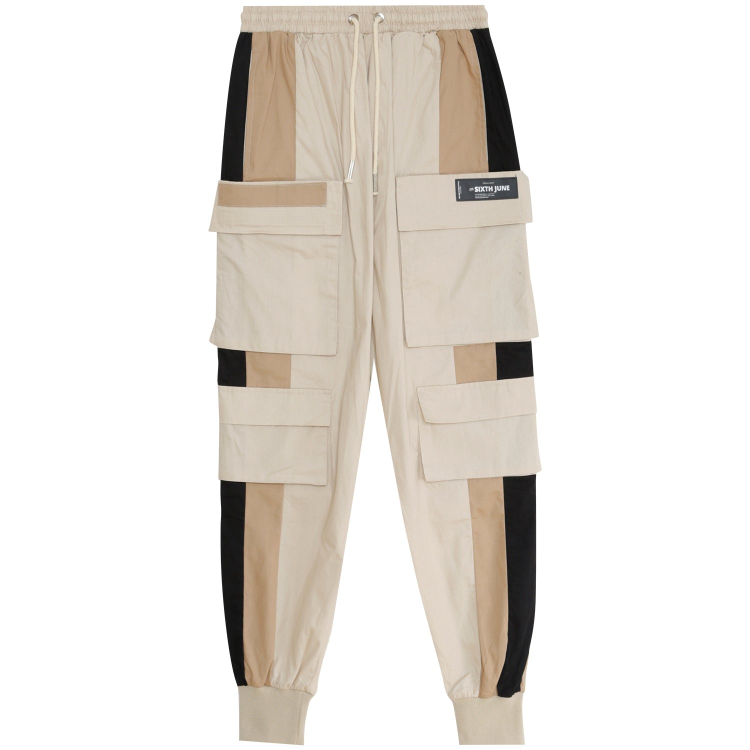 Sixth June - Pantalon cargo tricolore Beige