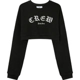 Sixth June - Sweatshirt court CREW gothique Noir