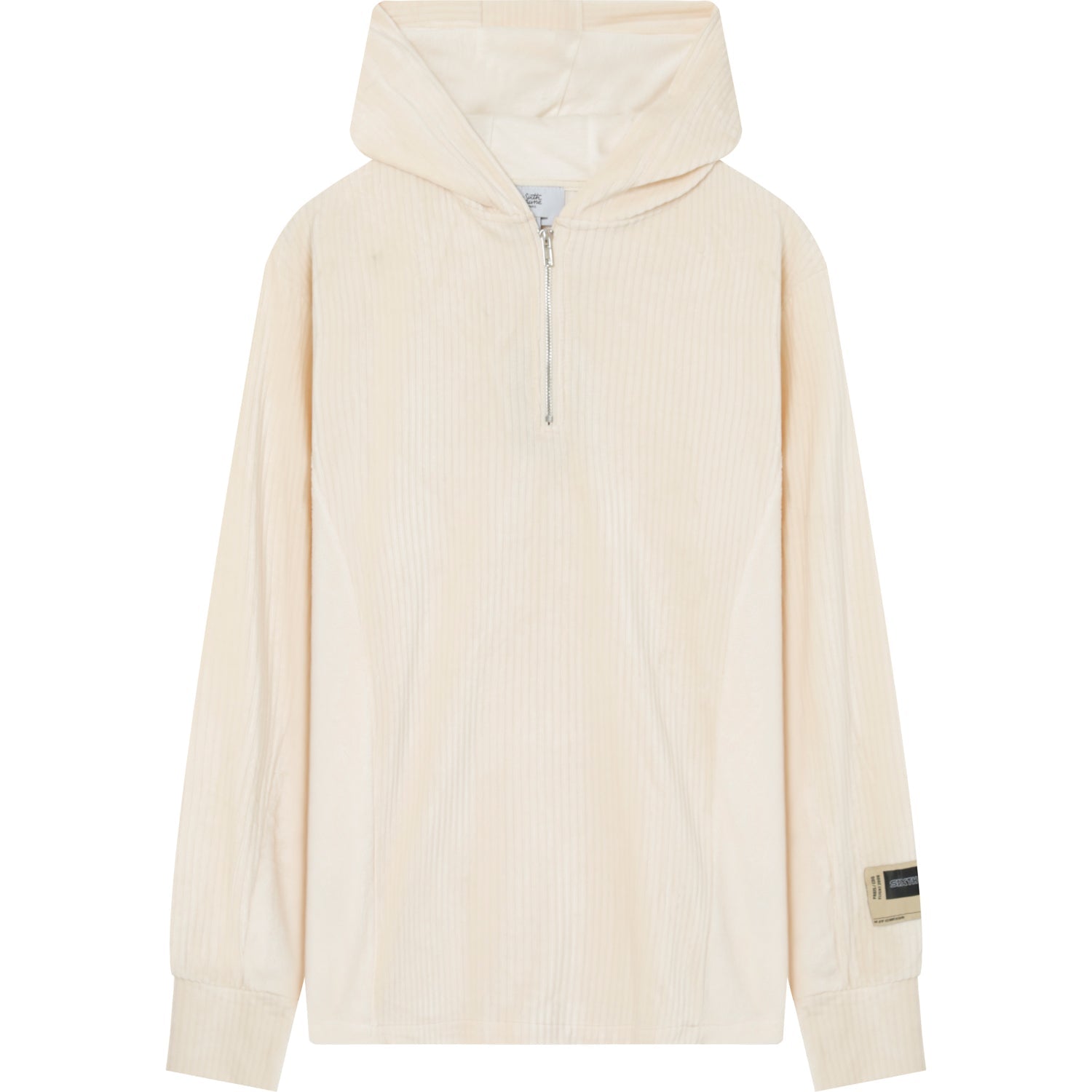 Sixth June - Sweat capuche velours Beige