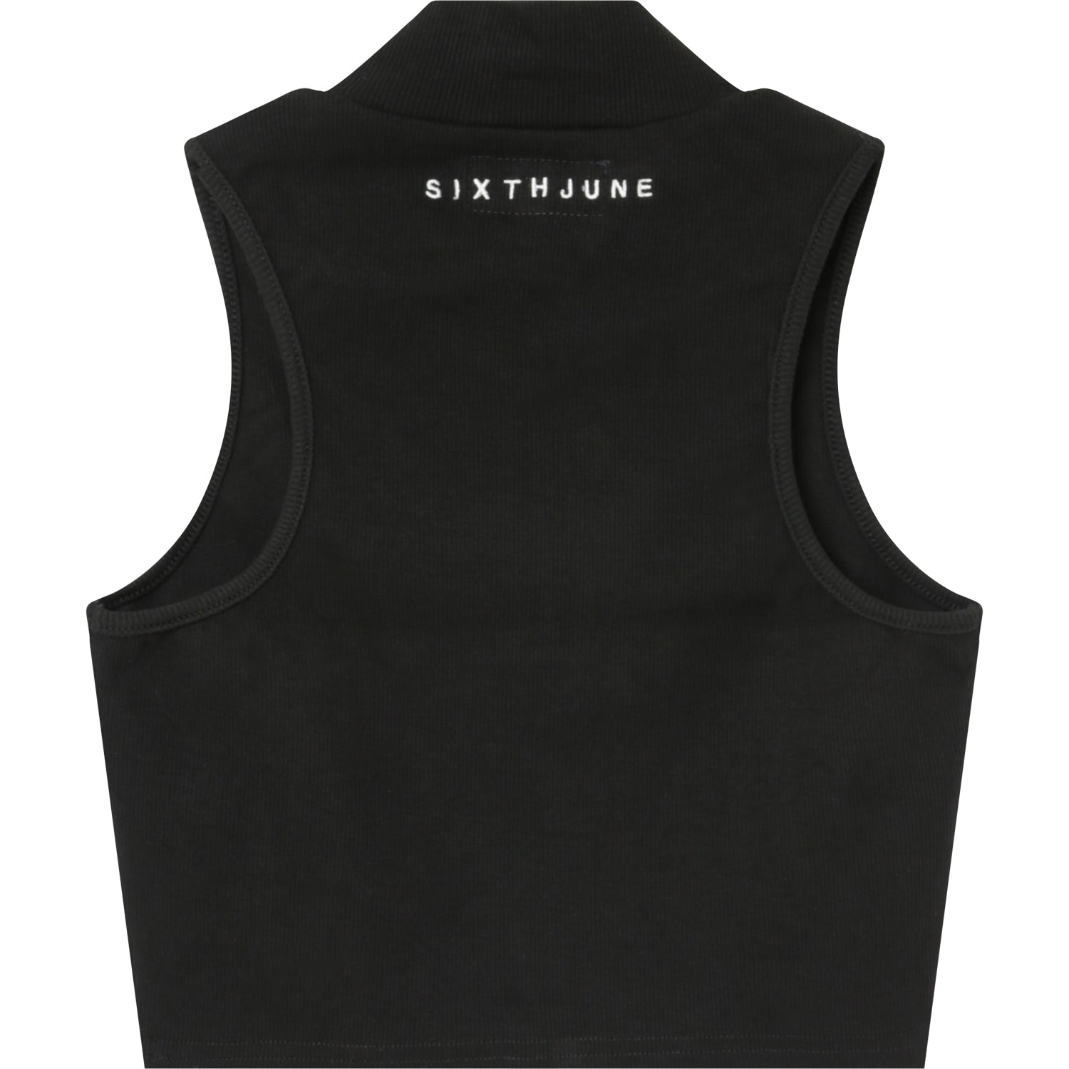 Zipped cropped top Black