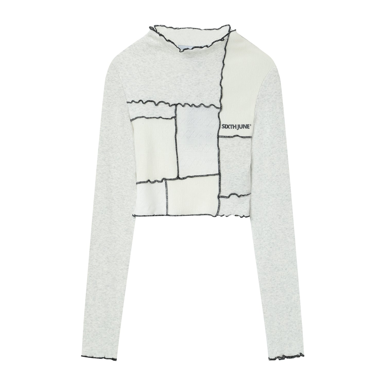 Sixth June - Top manches longues multi tissus Blanc