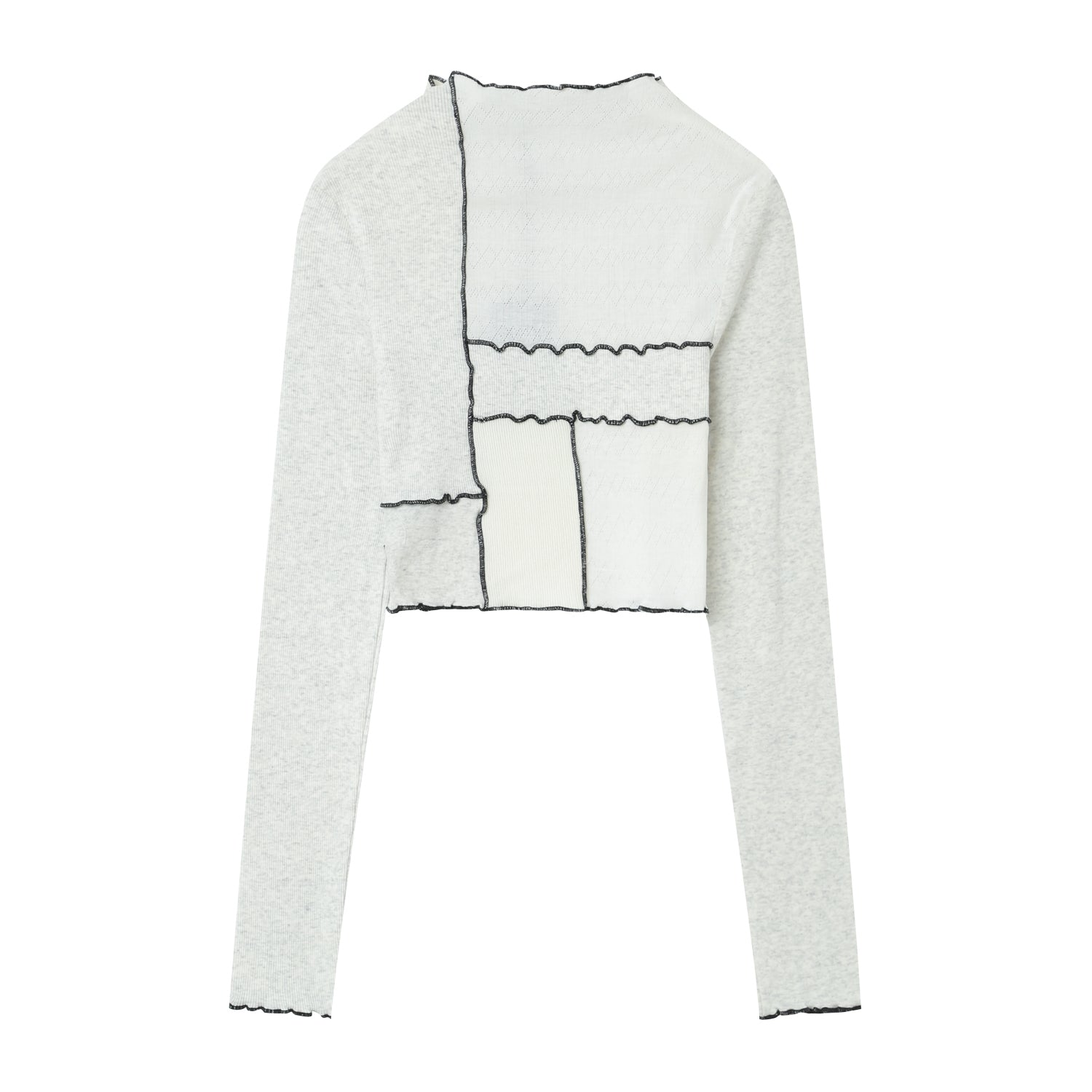 Sixth June - Top manches longues multi tissus Blanc